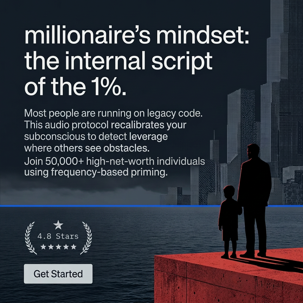 Millionaire Mindset Facebook ad: Stop Chasing Money. Attract It