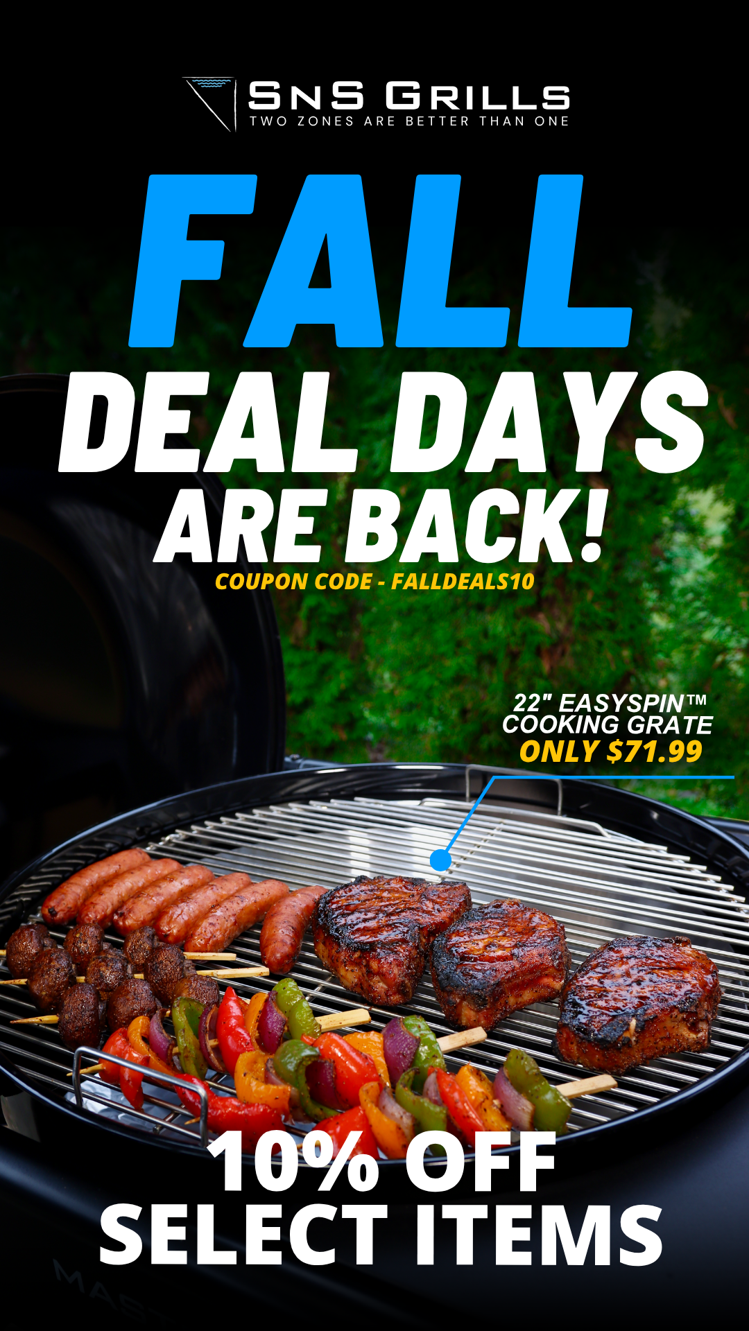 SnS Grills Facebook ad: Kettle Grill Accessories For Less!