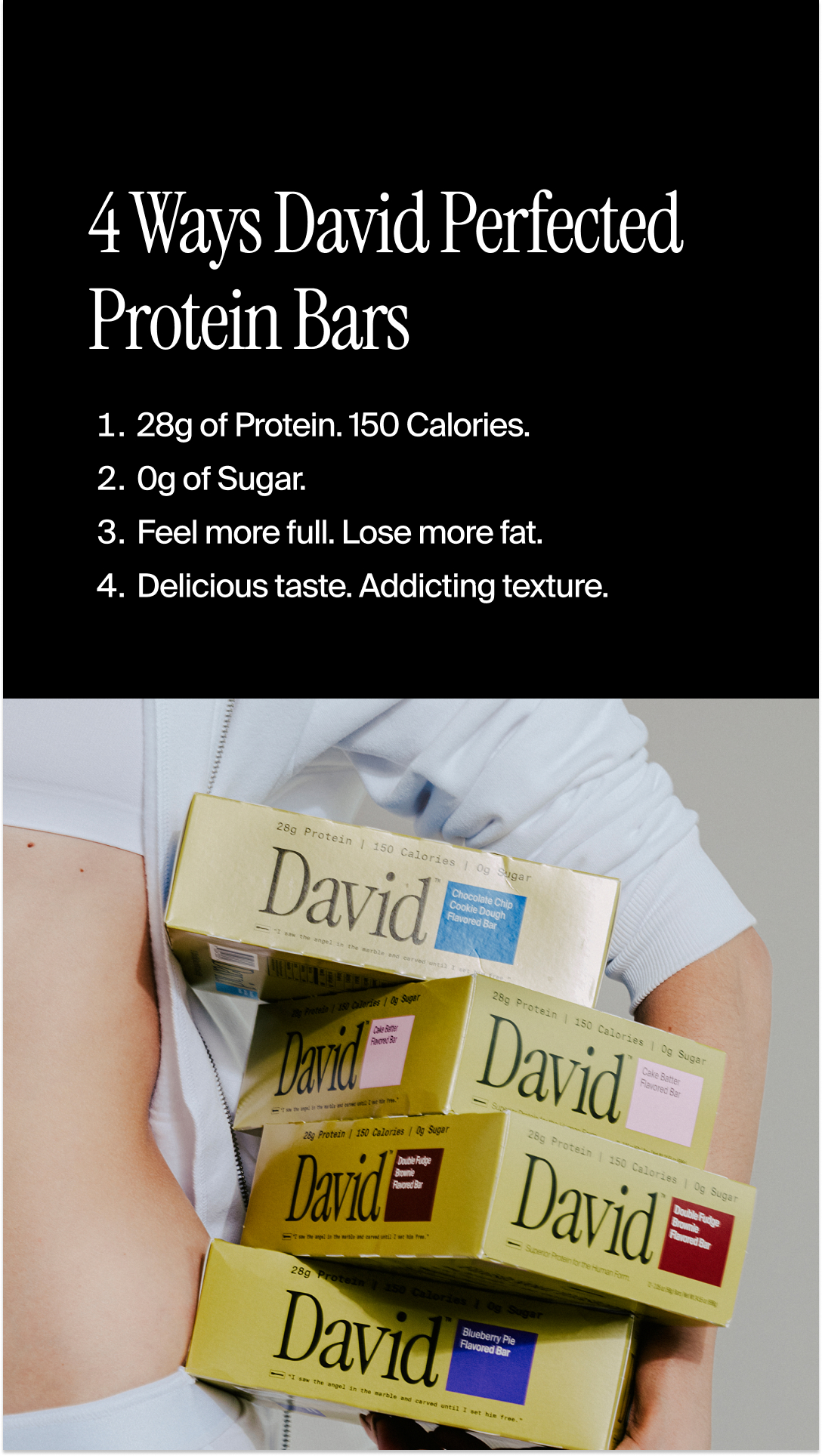 David Protein Facebook ad