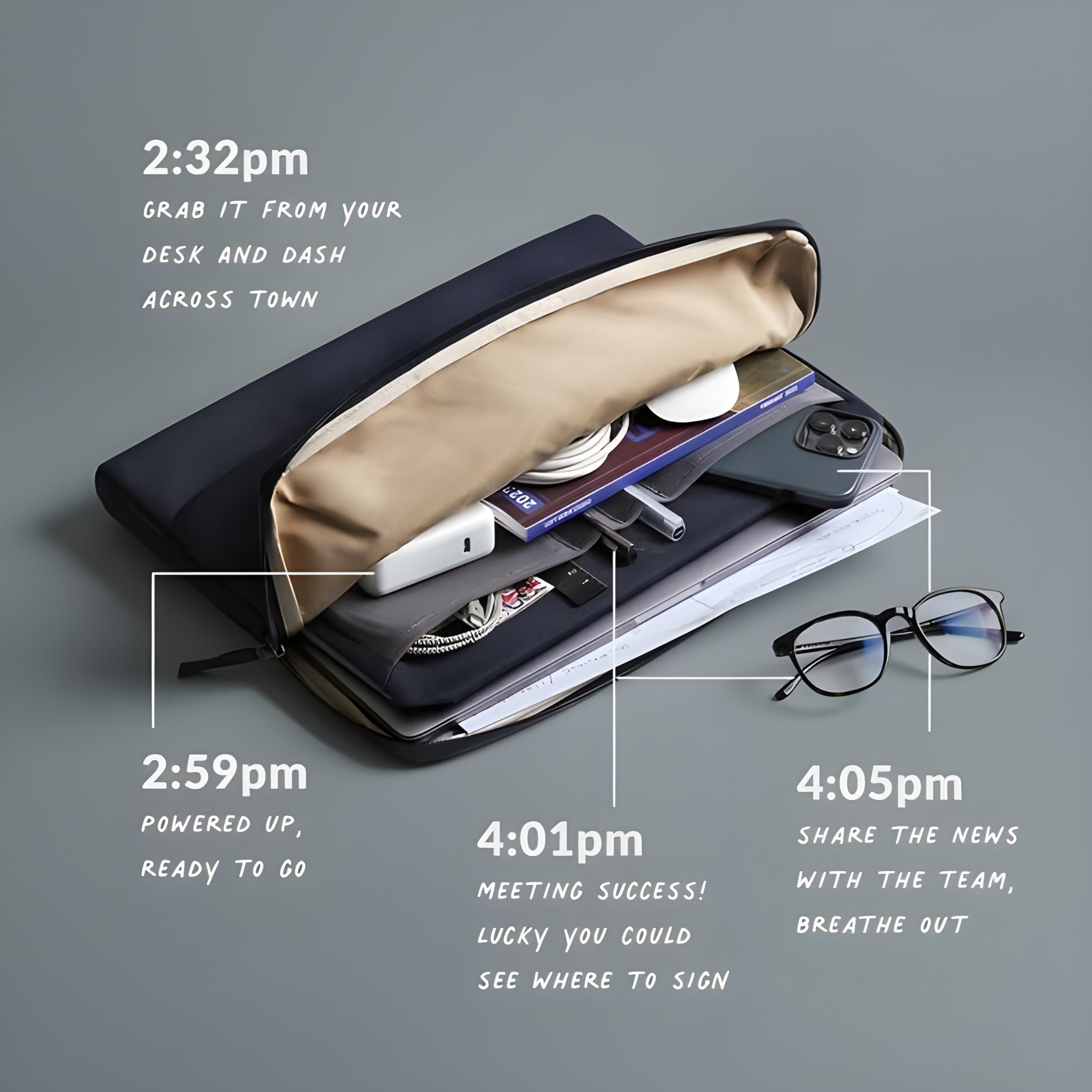 The Planet Traveller Facebook ad: Work in Sync: Bellroy Laptop Caddy