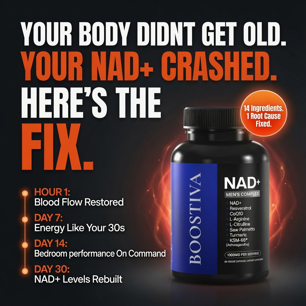 Boostiva Health Facebook ad: The Men’s NAD+ Formula Everyone Is Talking About