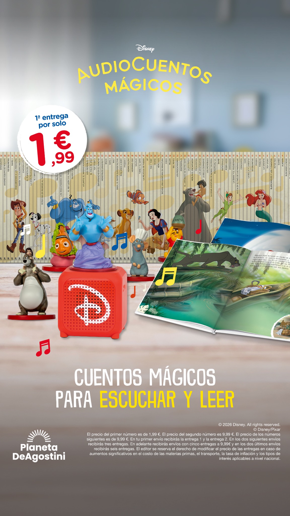 Planeta DeAgostini Facebook ad: Audiocuentos de Disney