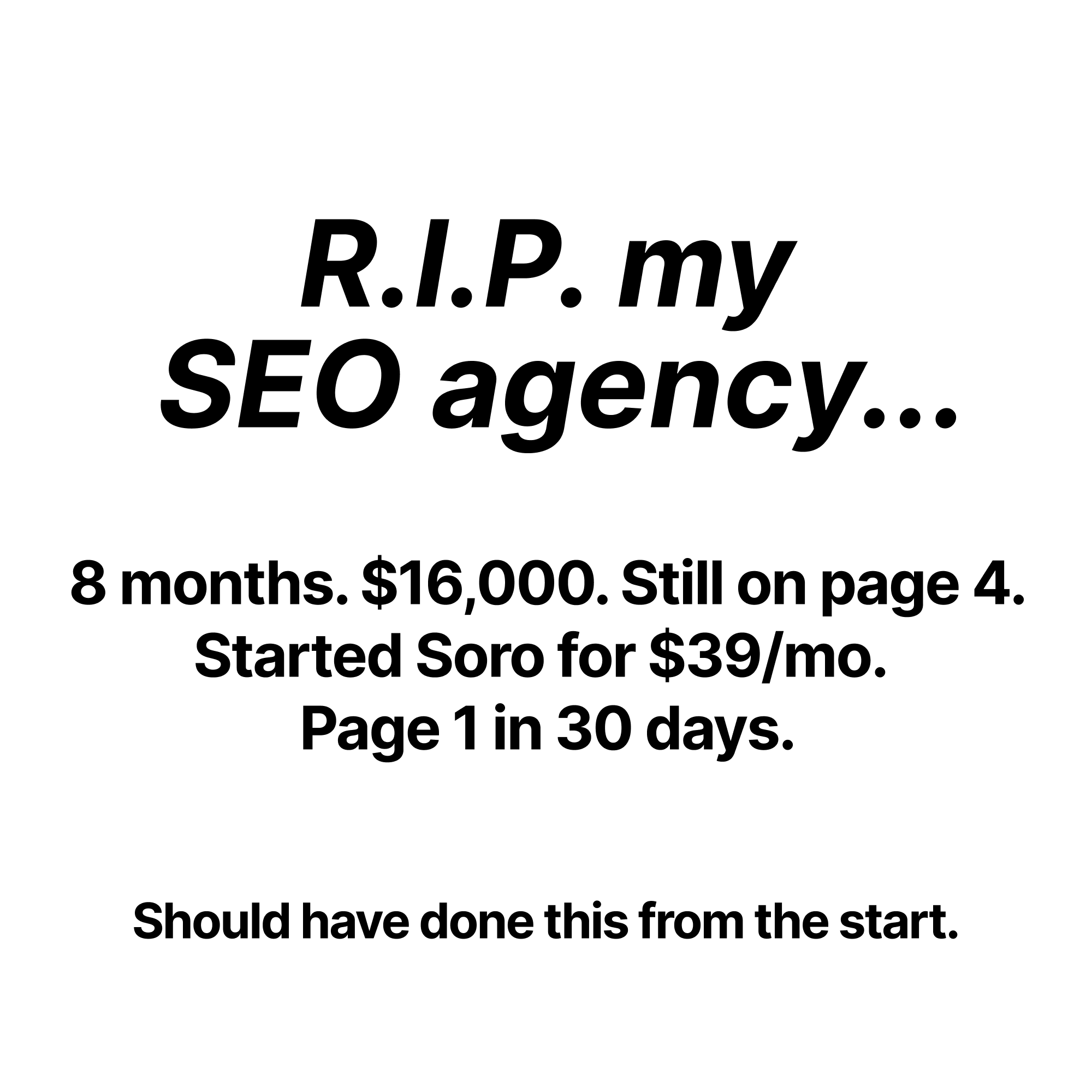 Soro SEO Facebook ad
