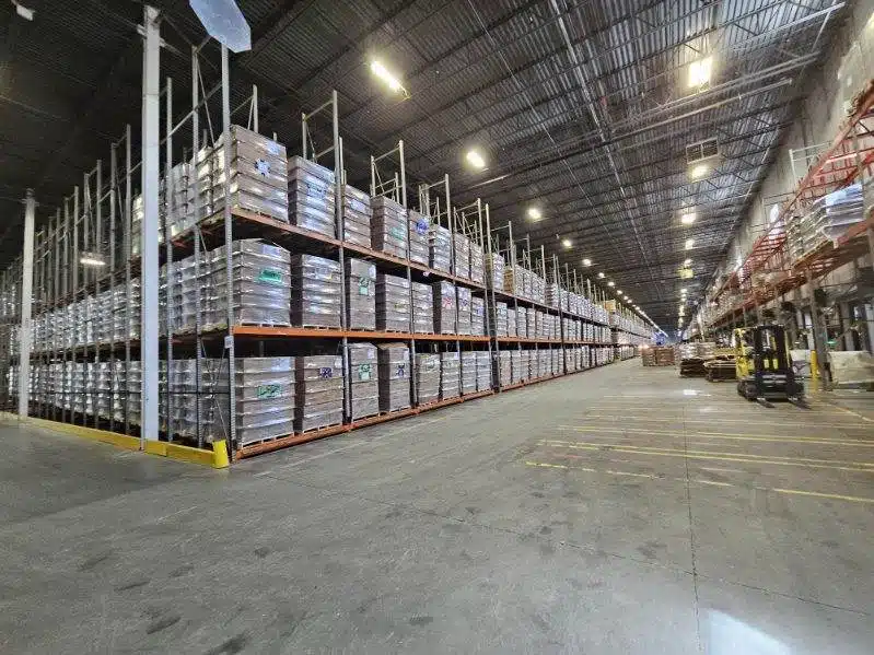 Used Warehouse Equipment Facebook ad: Quality Racks at Lower Costs