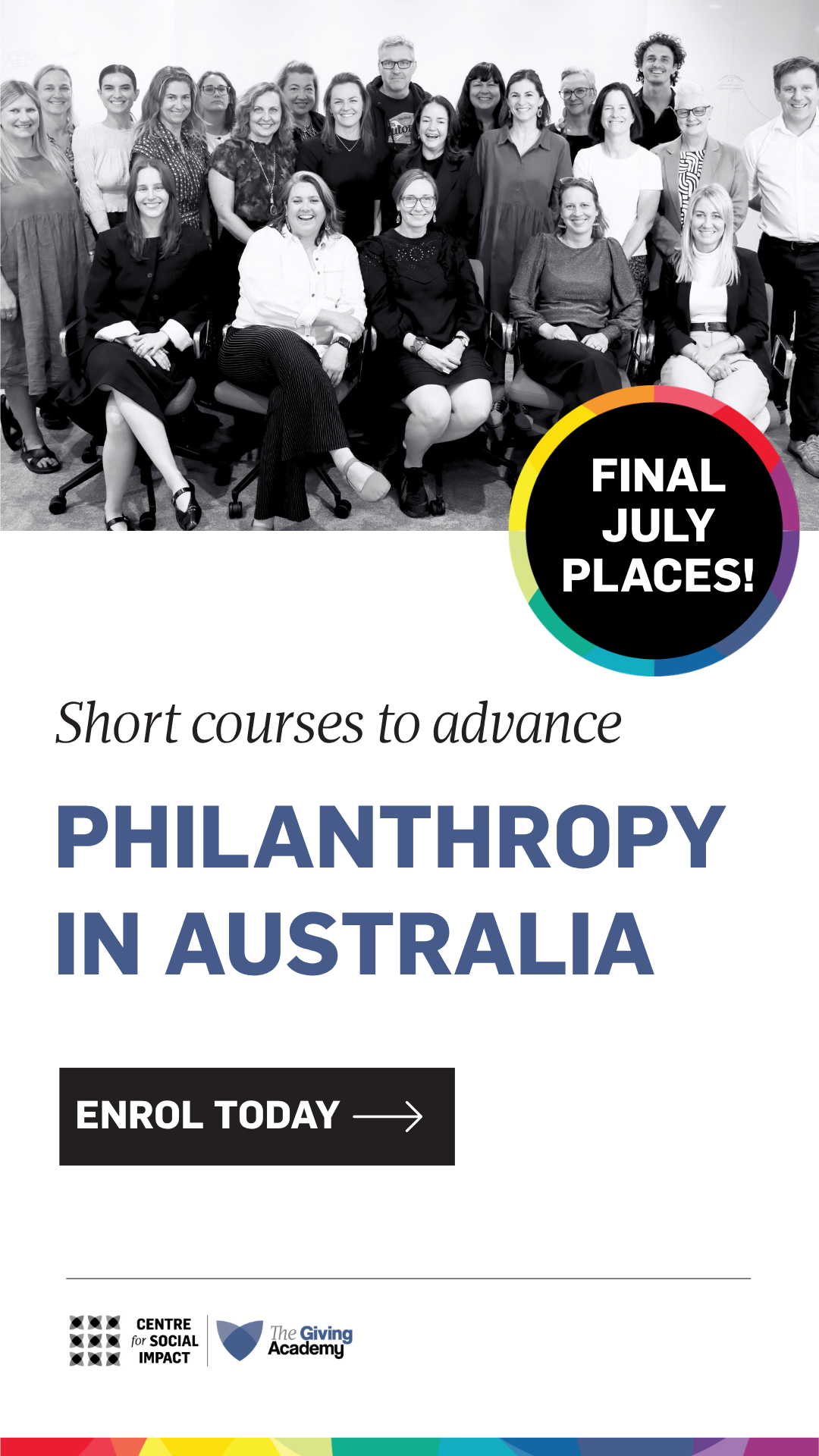 Centre for Social Impact Facebook ad: Study The Giving Academy Online