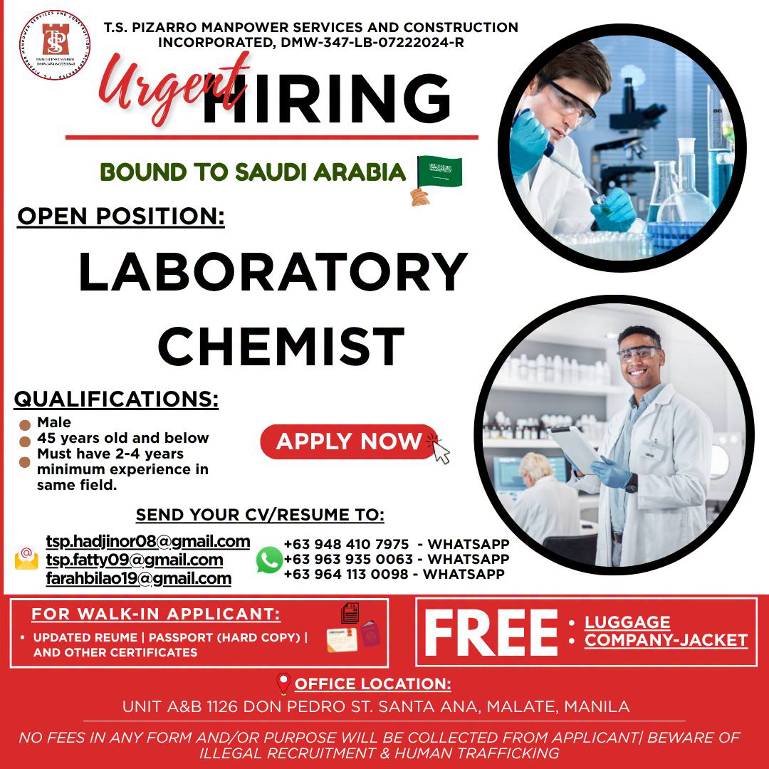 TS Agency Facebook ad: URGENT HIRING! Saudi Arabia Jobs