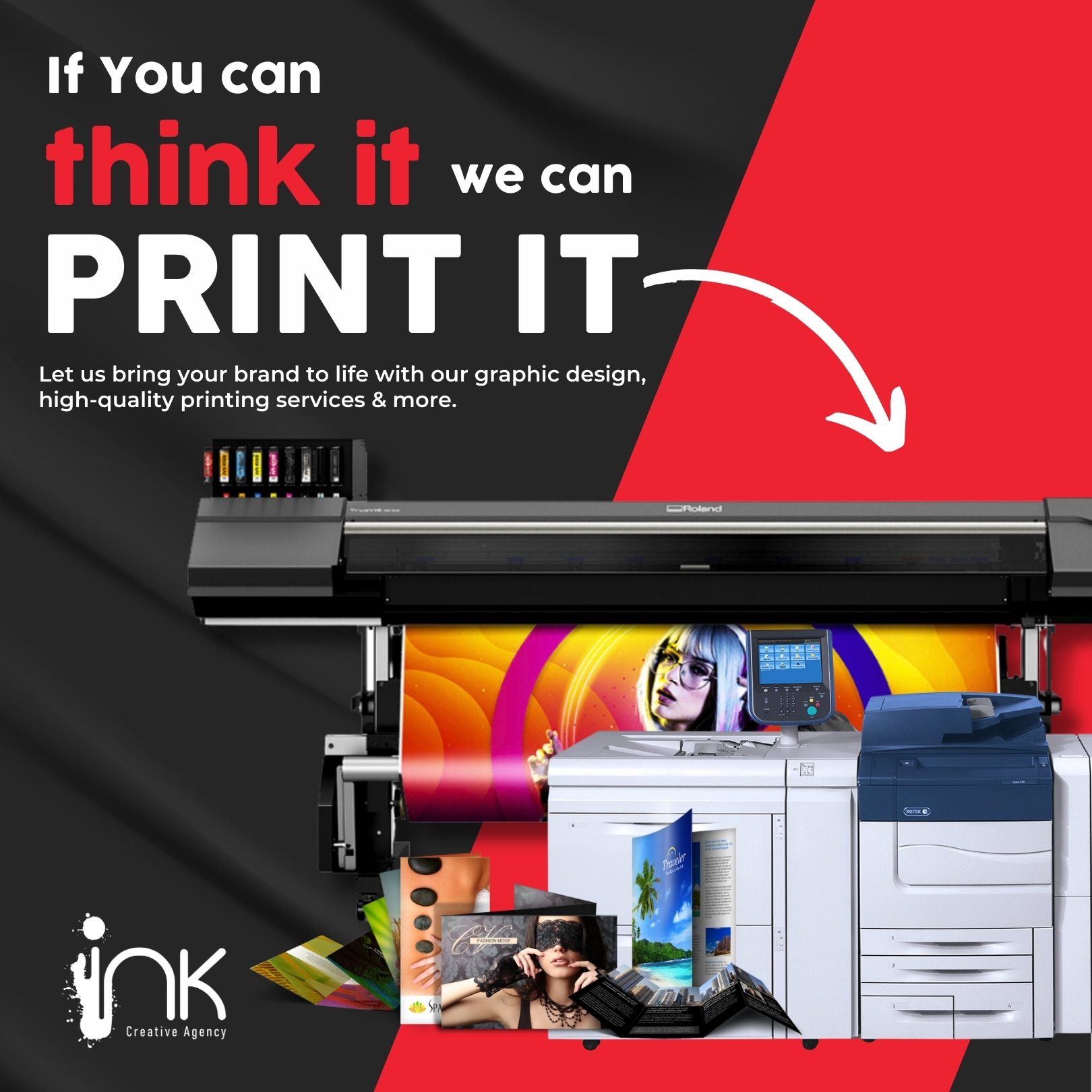 Ink Creative Agency Facebook ad: Let us bring your brand to life with…