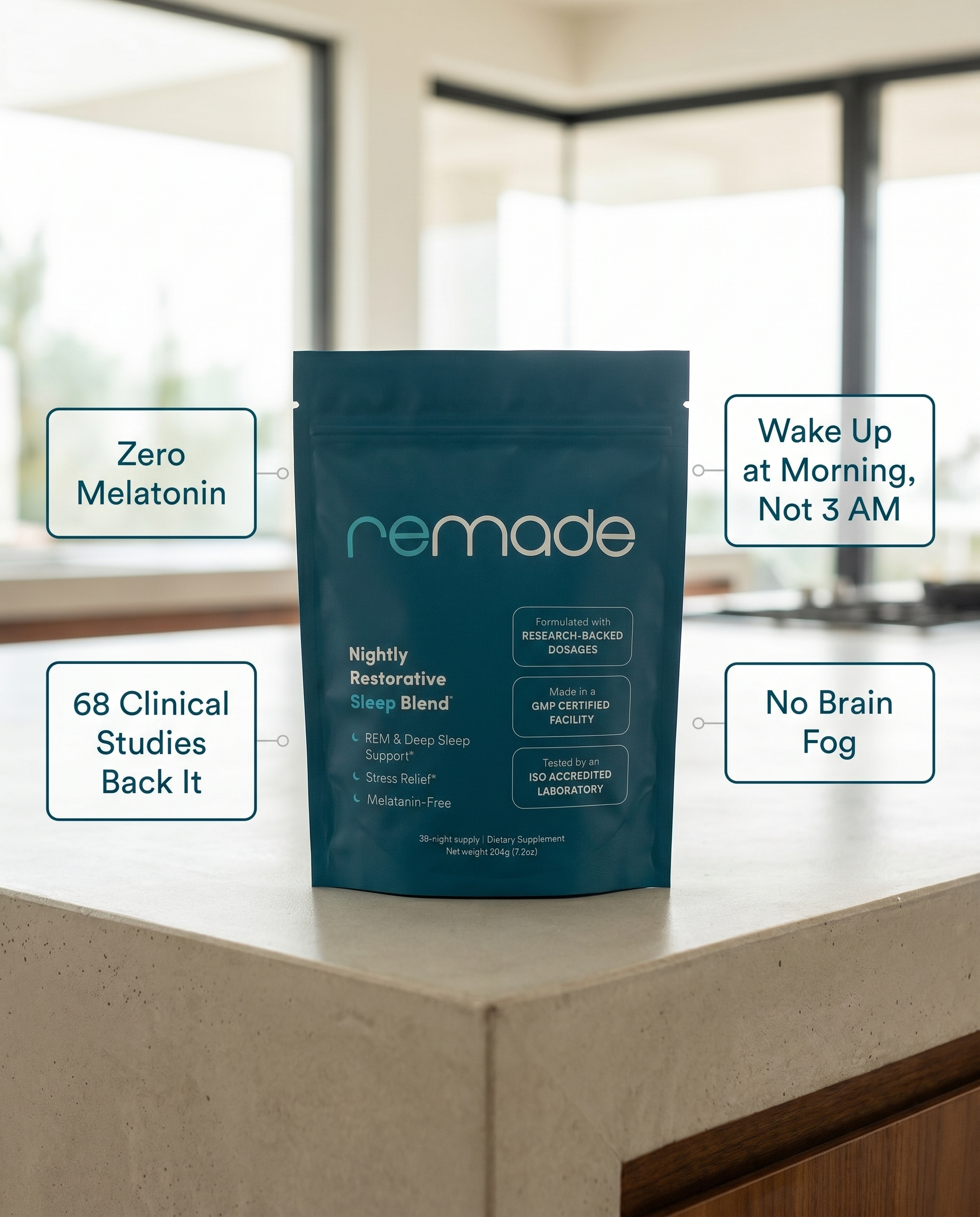 Remade Restorative Sleep Supplement Facebook ad