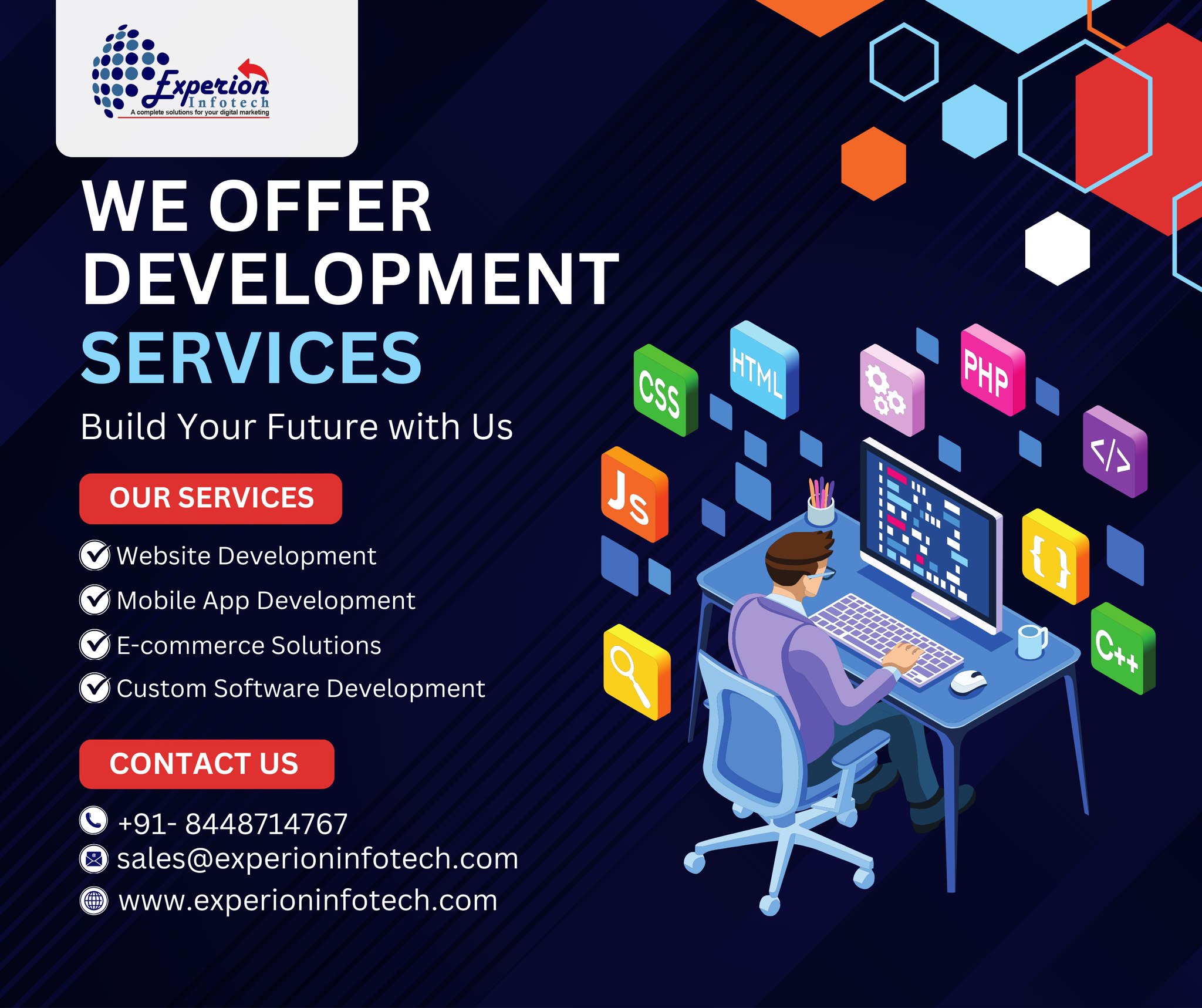 Experion Infotech Facebook ad: Business ke liye chahiye ek professional website?