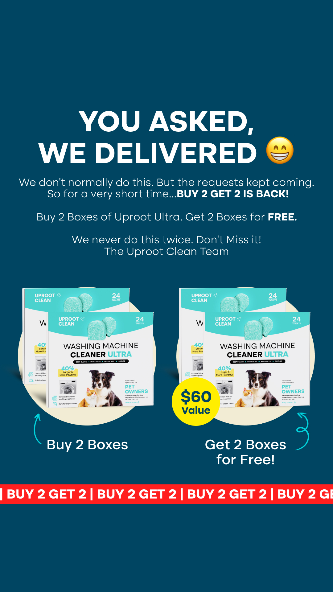 Uproot Clean Facebook ad