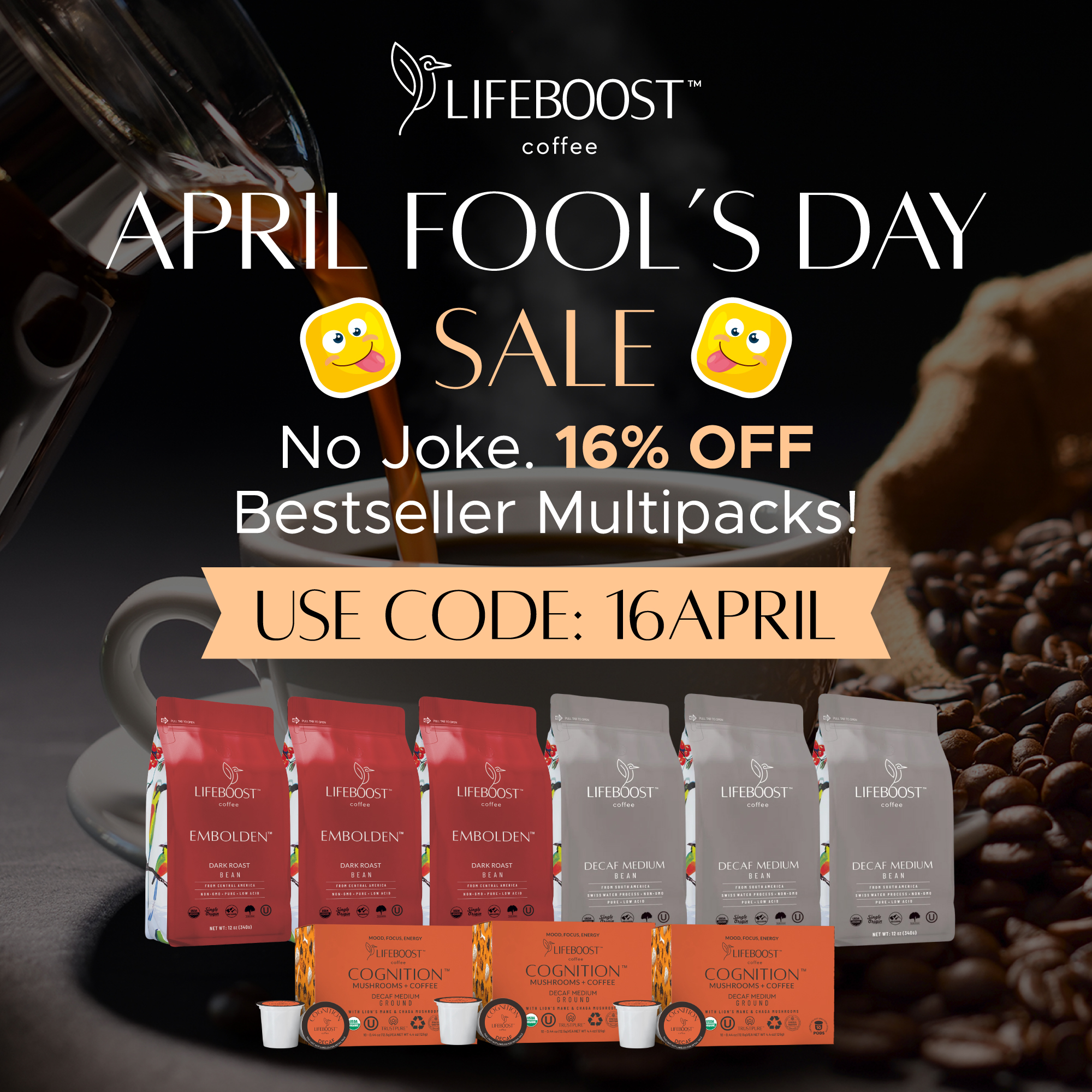 Lifeboost Coffee Facebook ad