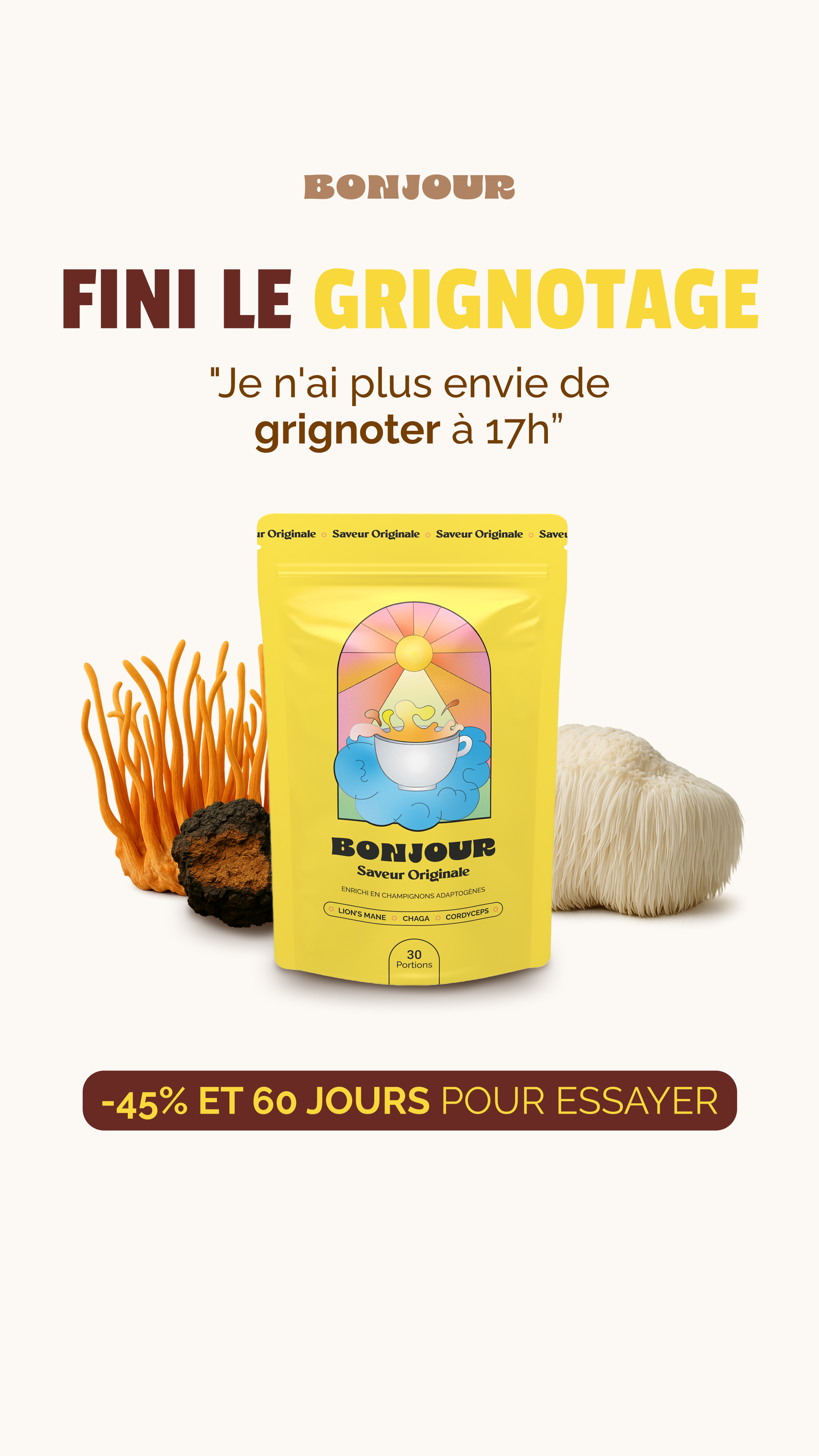 Bonjour Facebook ad