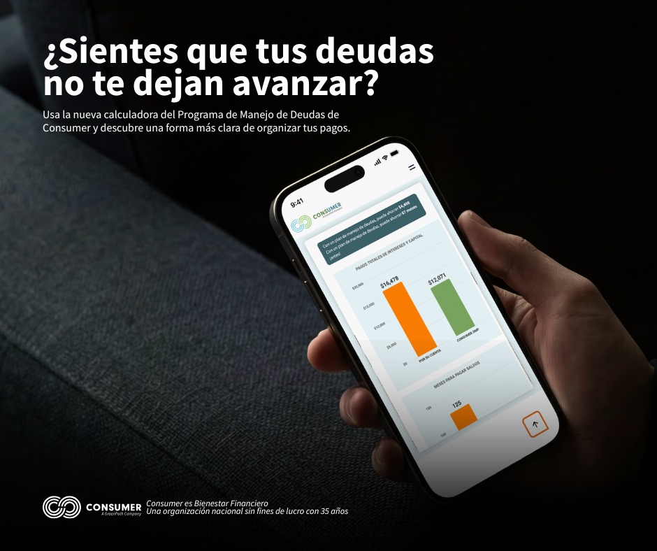Consumer Credit Counseling Services of PR, Inc. Facebook ad: ¿Sientes que tus deudas no te dejan avanzar?