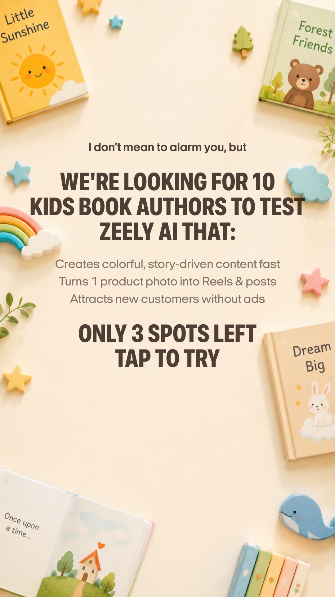 Zeely: AI-Powered Organic Growth Facebook ad: Reach your goal in 3 months with AI!
