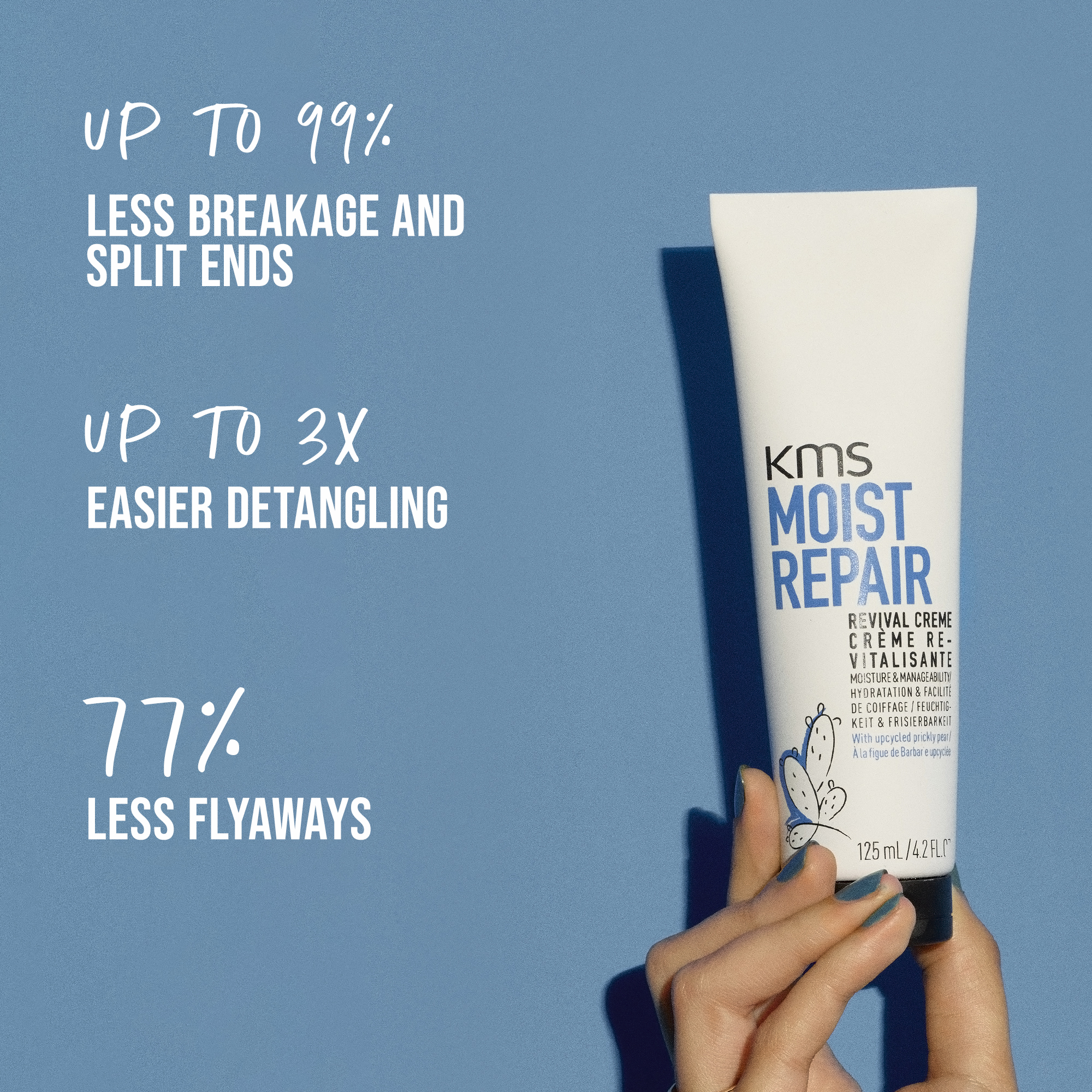 KMS Hair Pro Europe Facebook ad: Everyday repairing haircare Weightless moisture + up to…