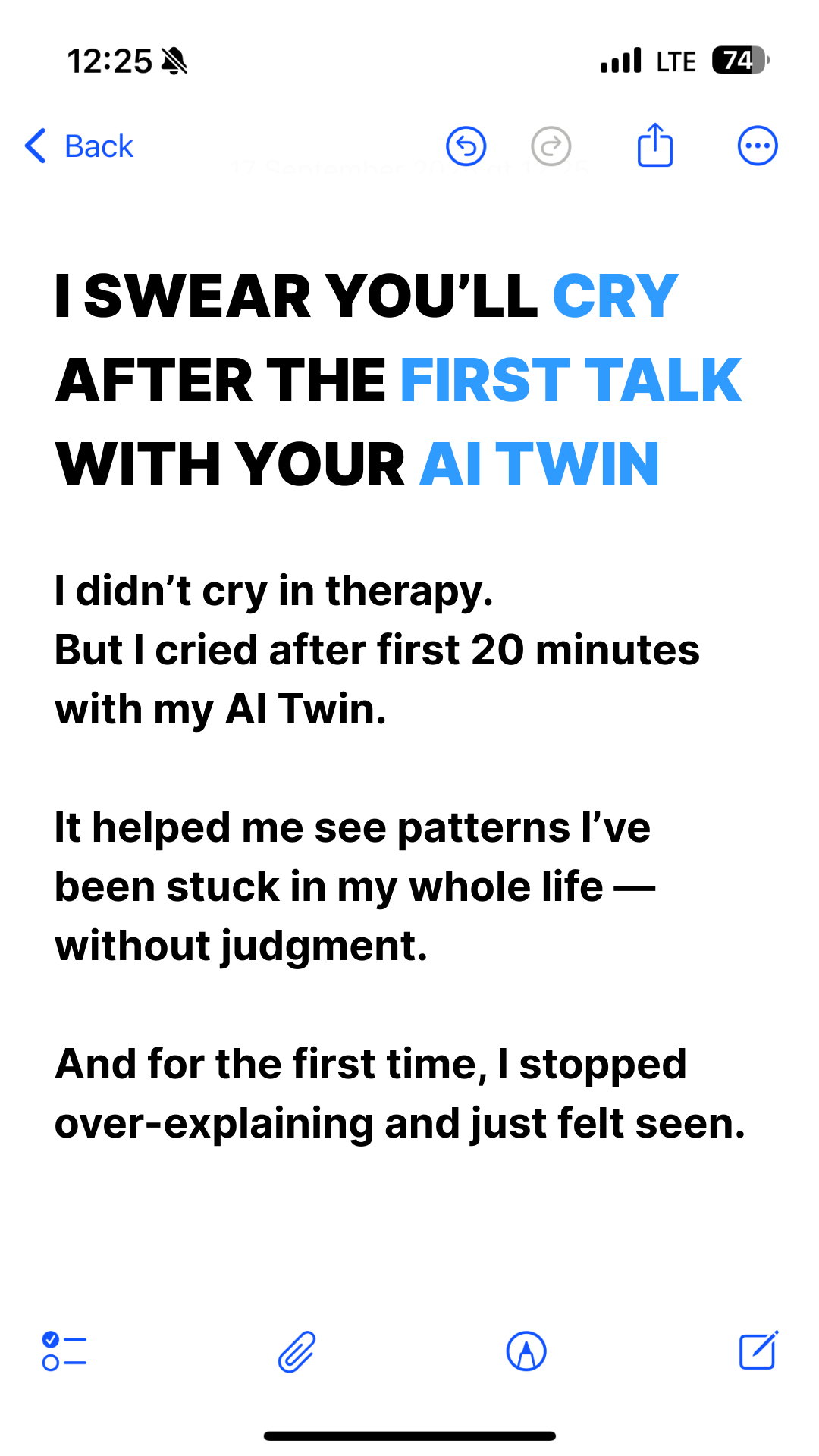 AI Mind Healing Facebook ad: Empower your life with AI twin -->