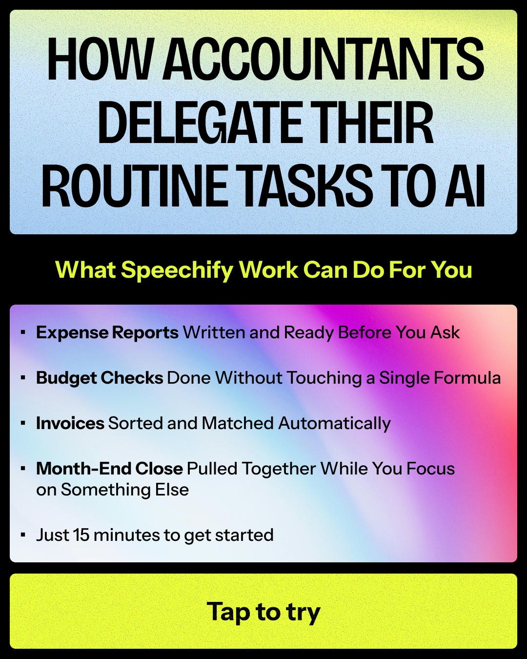 Speechify Work Facebook ad