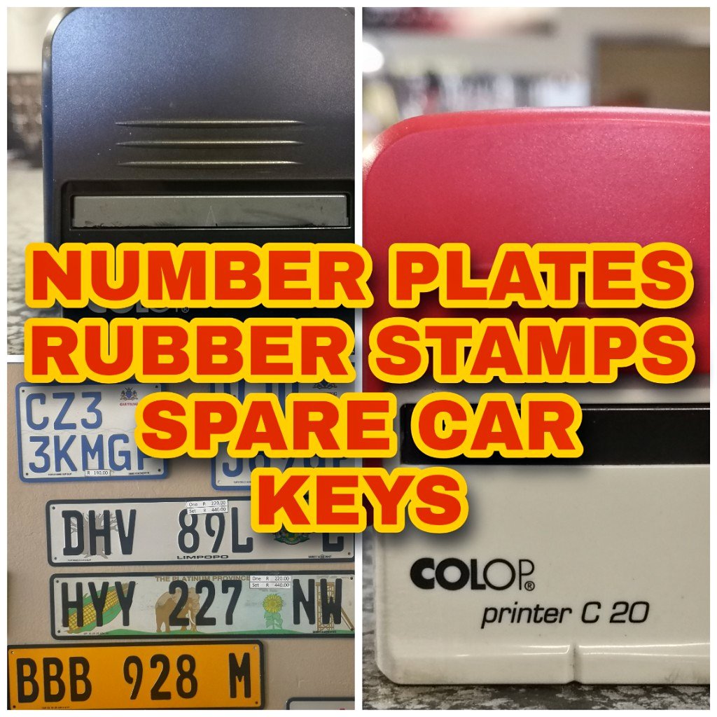 GD Locksmiths and Number Plates/Dumela Stamps And Internet Cafe Facebook ad: Number plates While you wait