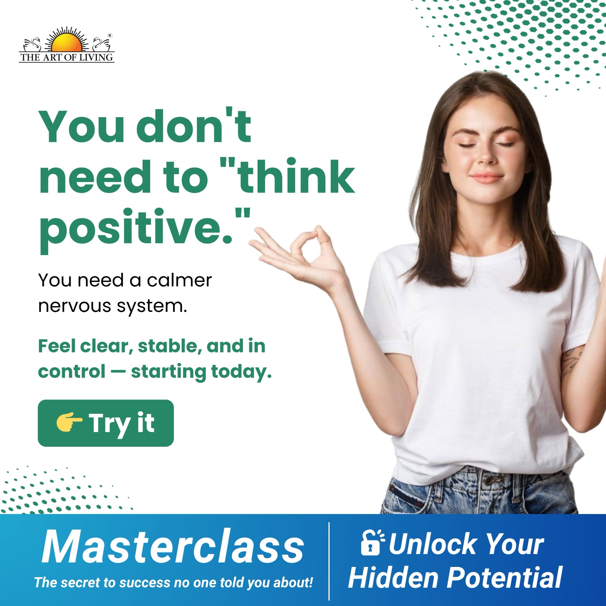 The Art of Living Facebook ad