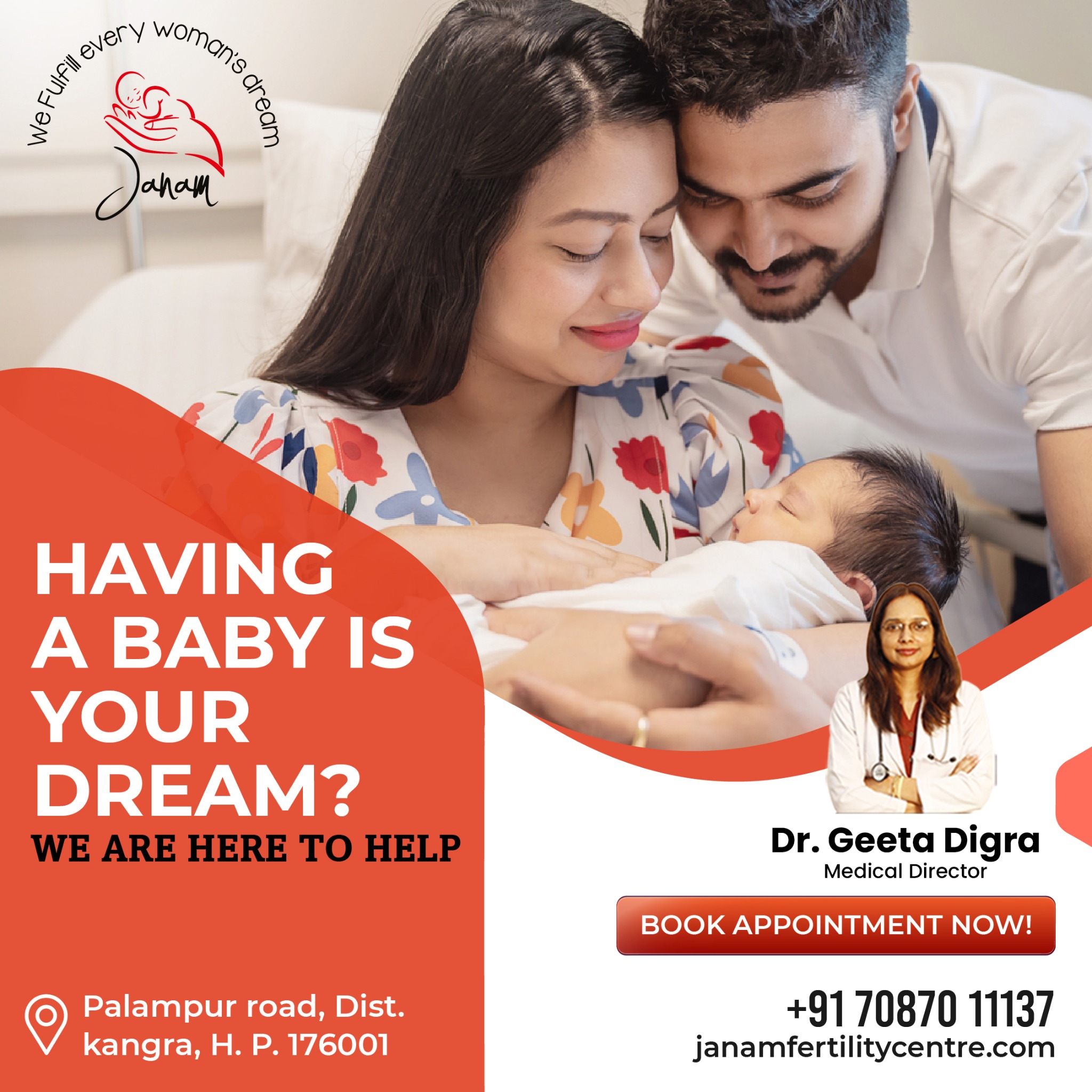 Janam Fertility Centre Facebook ad from May 20, 2026