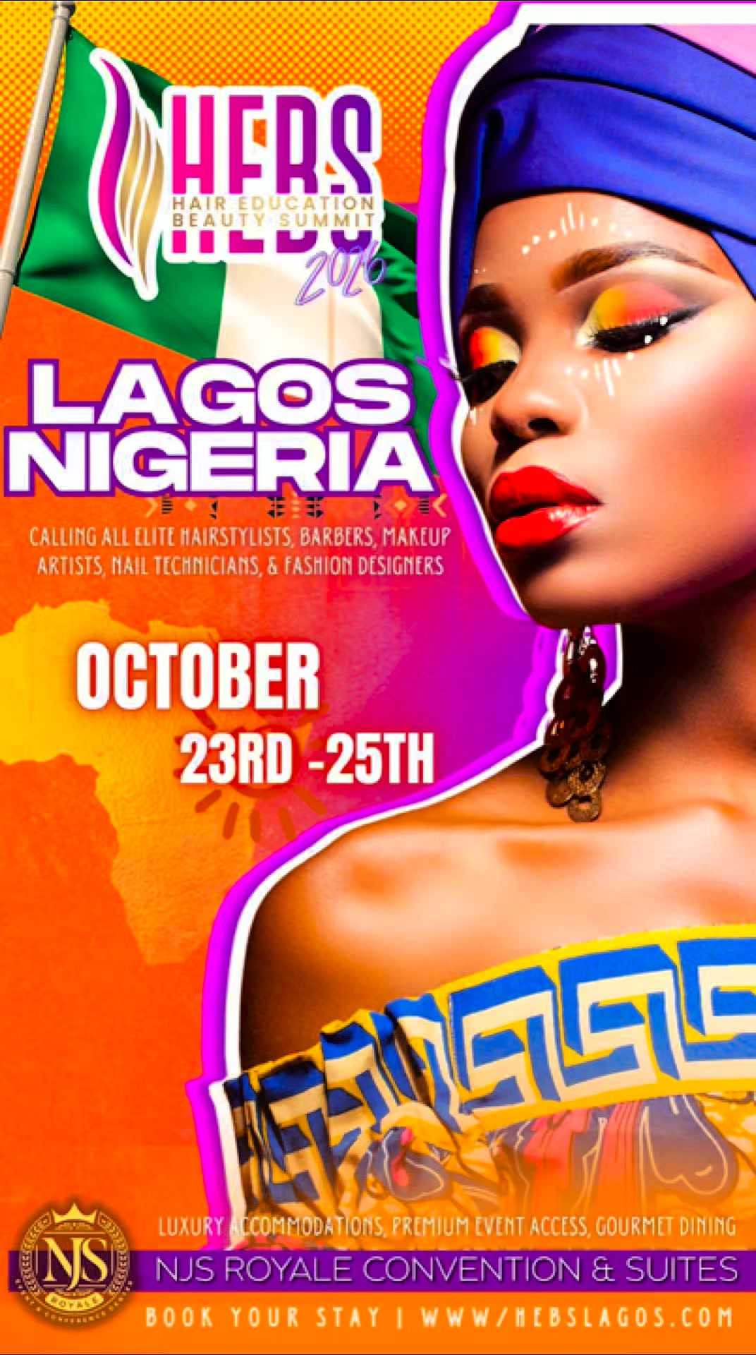 Hair Education Beauty Summit Facebook ad: The VIP Way to Experience HEBS Lagos