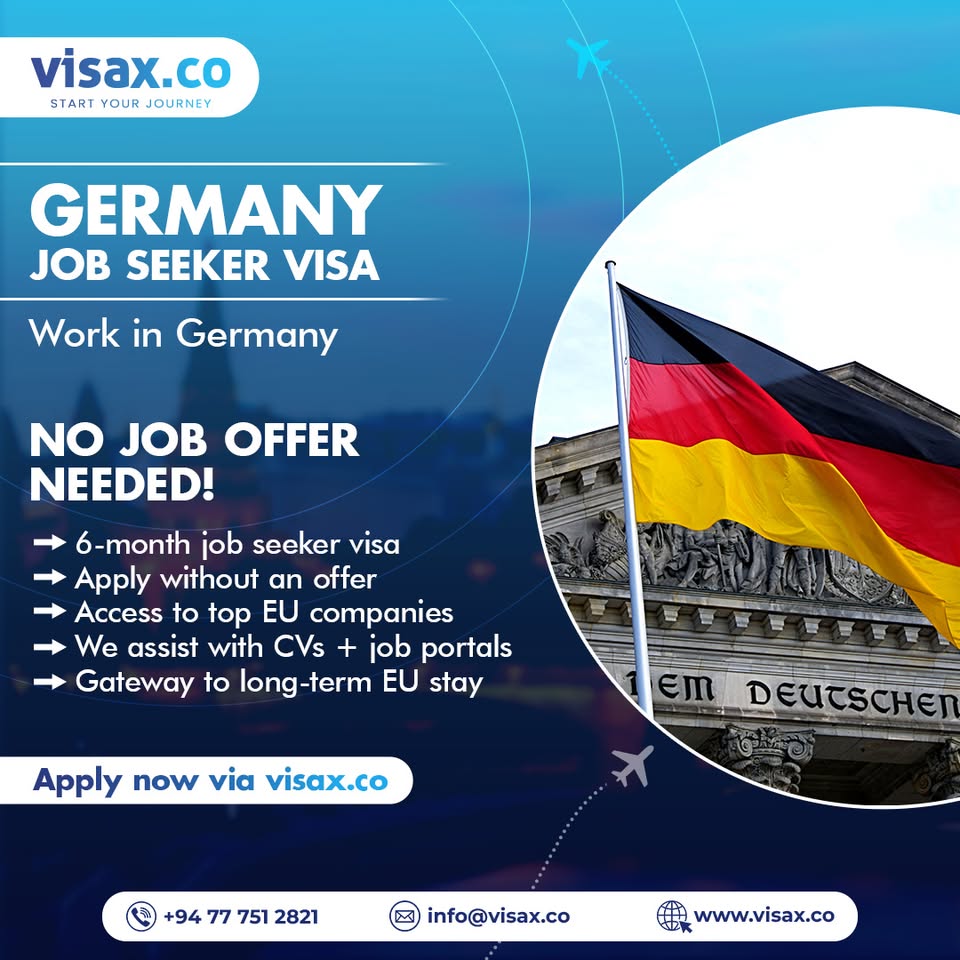 Visax.co Facebook ad: Work in Germany, No Job Offer Required!