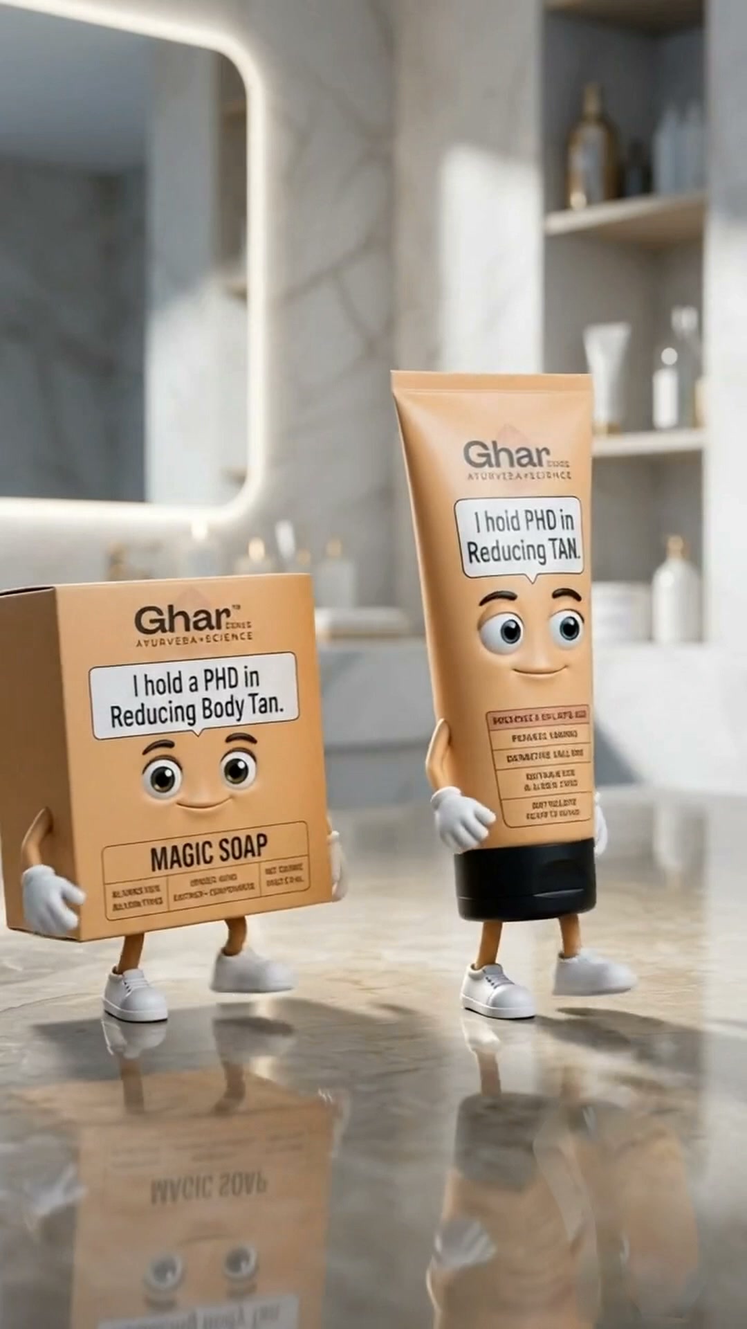 The Ghar Soaps Facebook ad: Complete Face + Body Detan