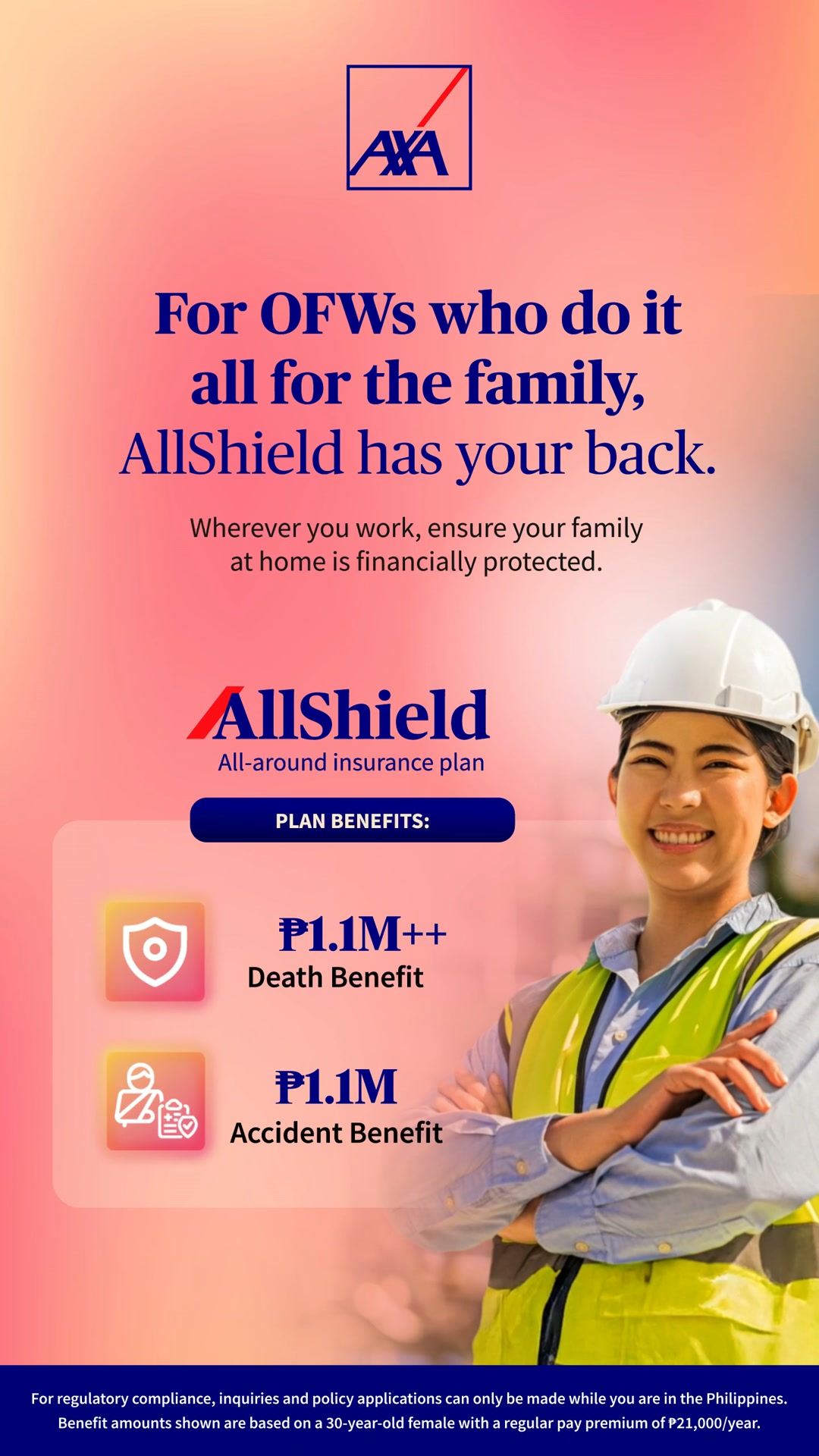 AXA Philippines Facebook ad: Insurance for OFW