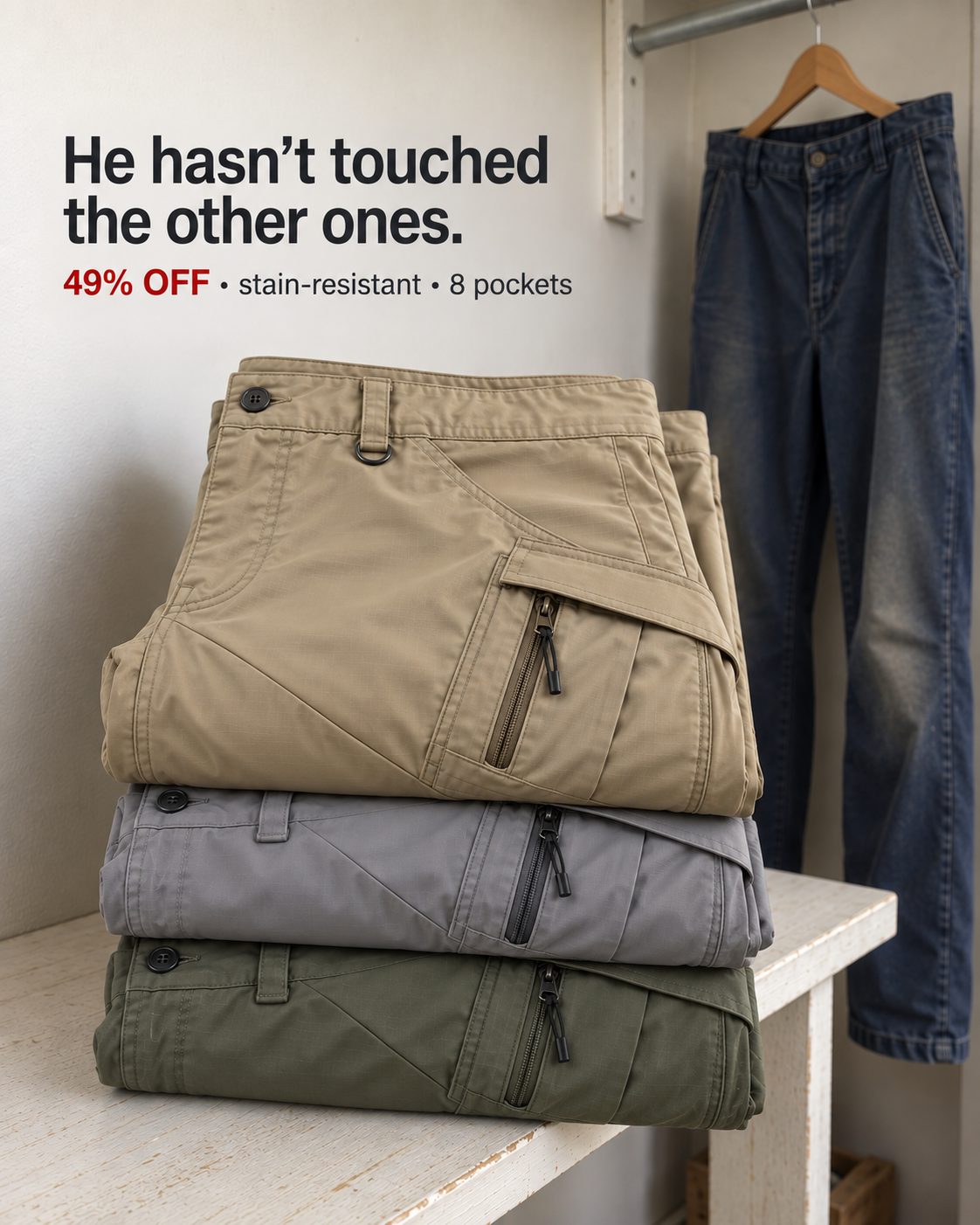 TexWix Facebook ad: LAST DAY 70% OFF Tactical Waterproof Pants