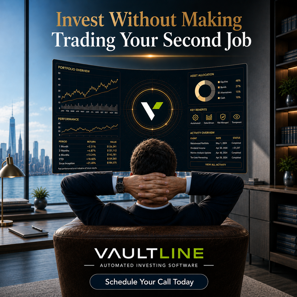 Vaultline Ai Facebook ad: Put Your Capital to Work, Not Your Time