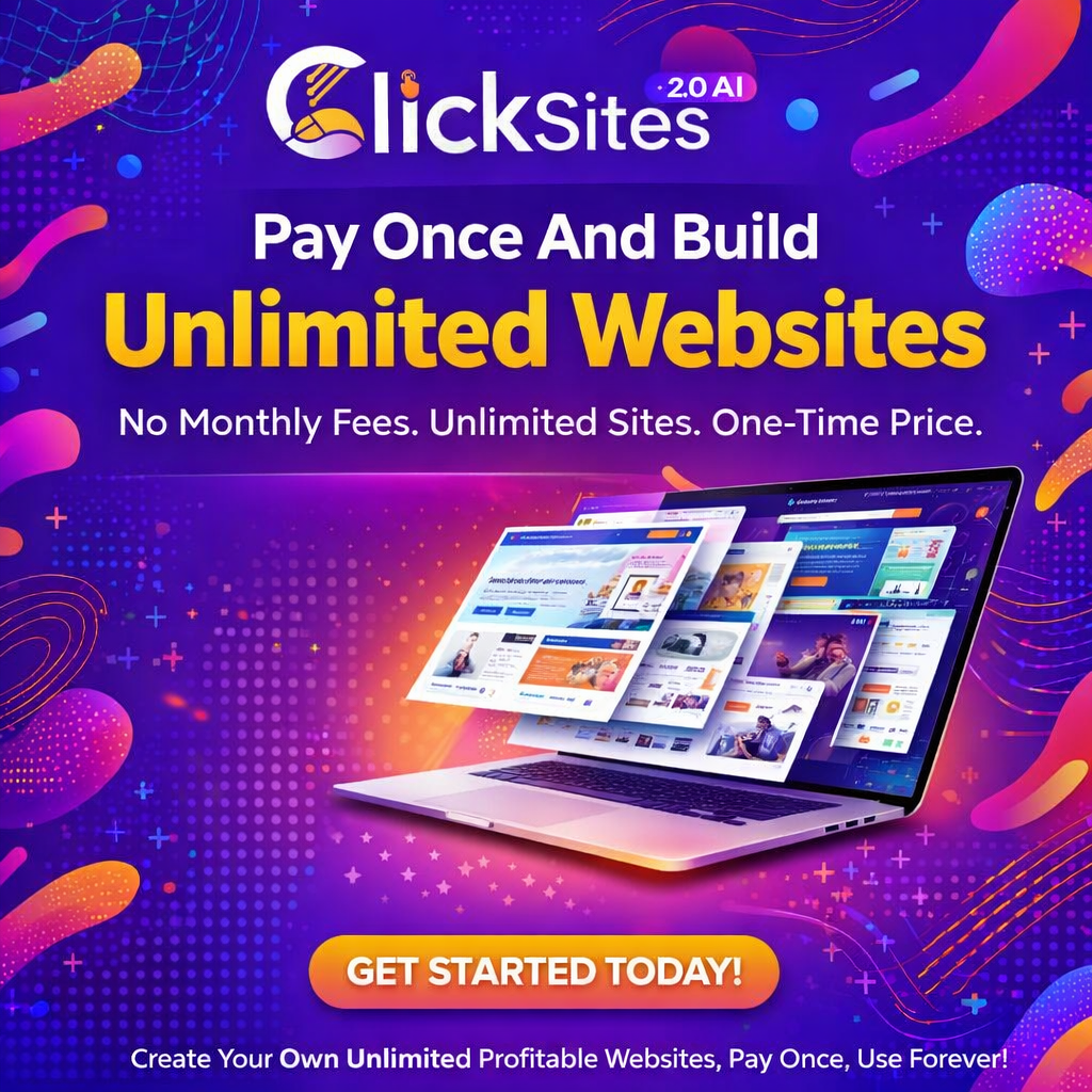 ClickSites.ai Facebook ad: All-in-One AI Website Builder
