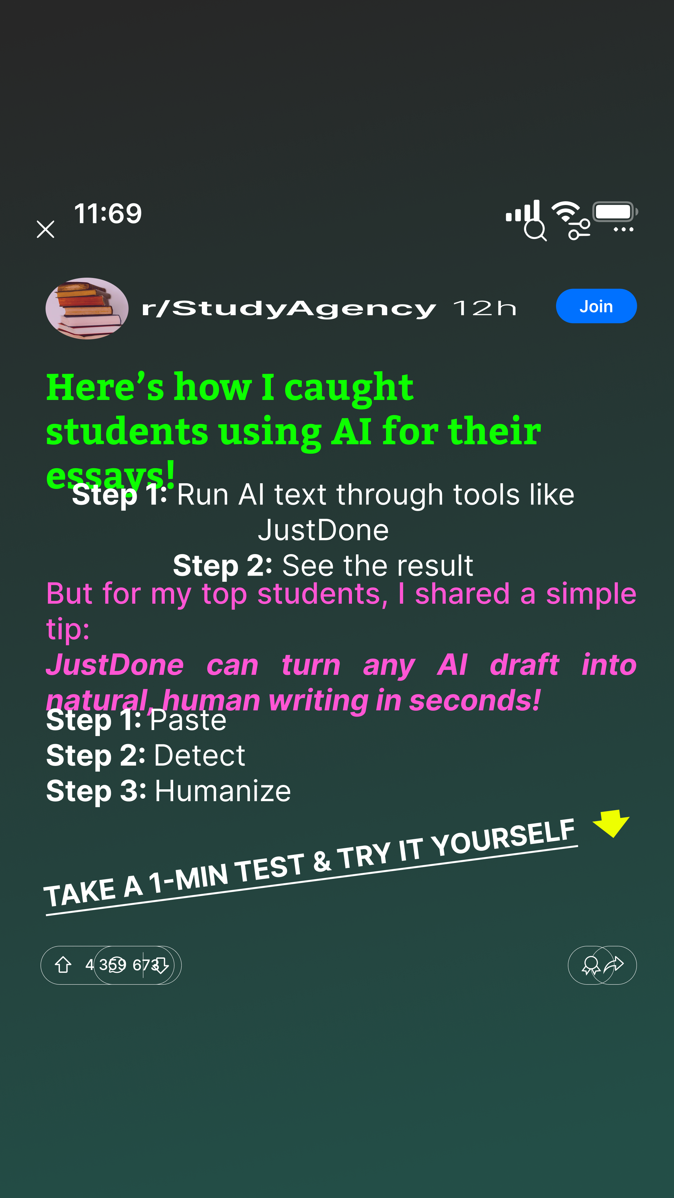 JustDone Facebook ad
