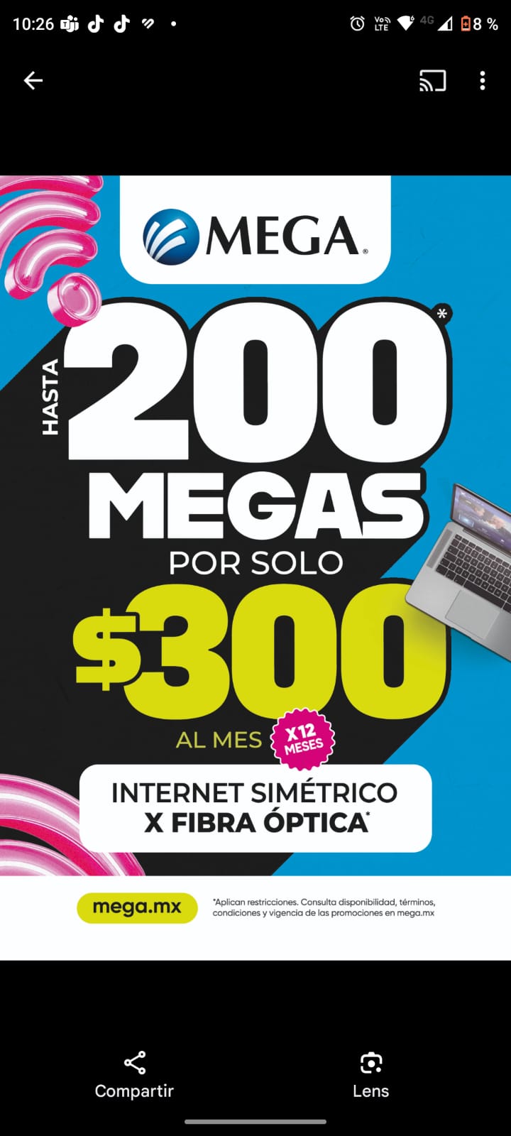 mega cable Facebook ad from Jun 22, 2026