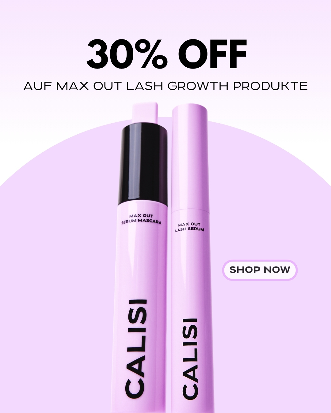Calisi Beauty Facebook ad: 33% OFF FÜR TRAUM-WIMPERN