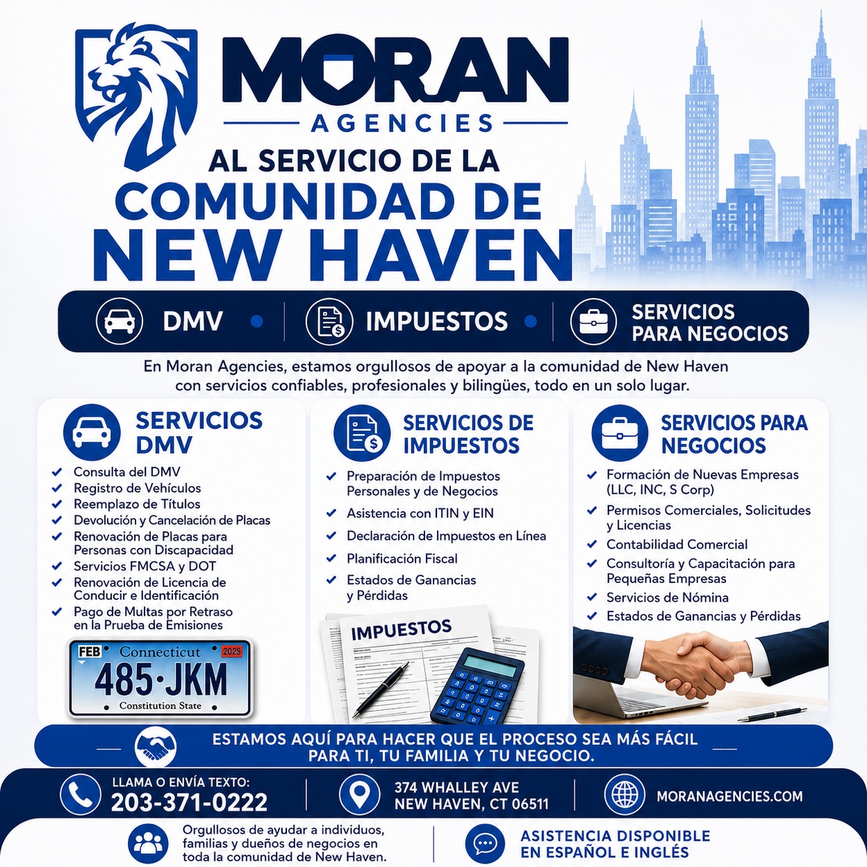 Moran Agencies Facebook ad: SERVING THE NEW HAVEN COMMUNITY