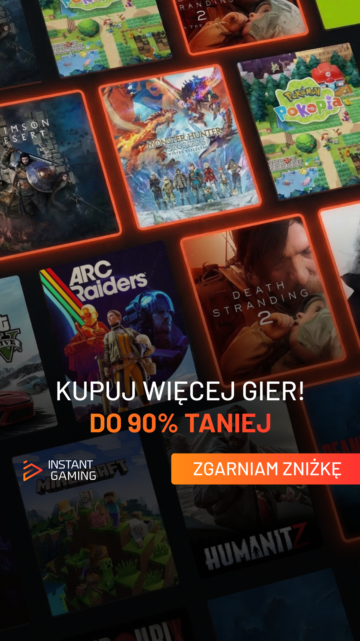 Instant Gaming Facebook ad