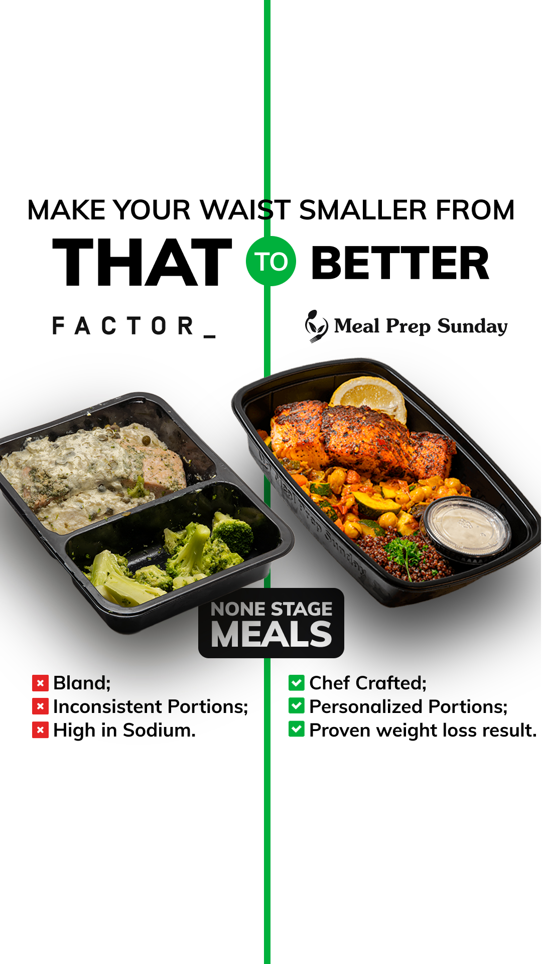 Meal Prep Sunday Service Facebook ad