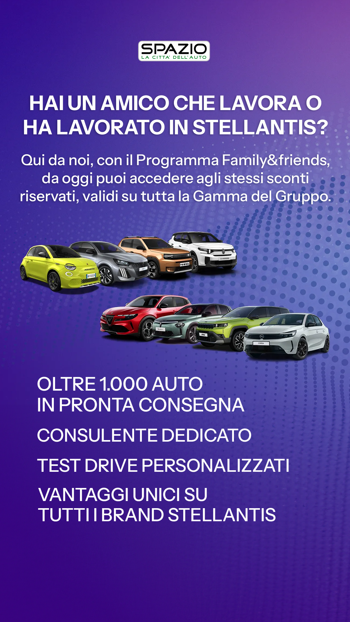 SPAZIO La città dell'auto Facebook ad from Jan 8, 2026