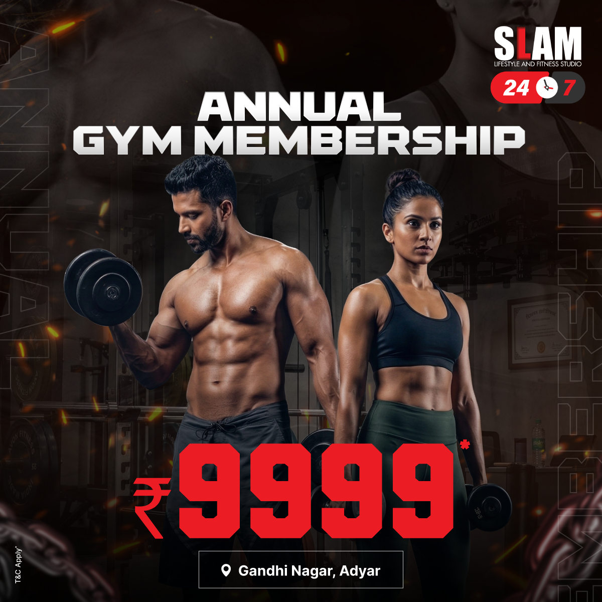 SLAM Lifestyle and Fitness Studio Facebook ad