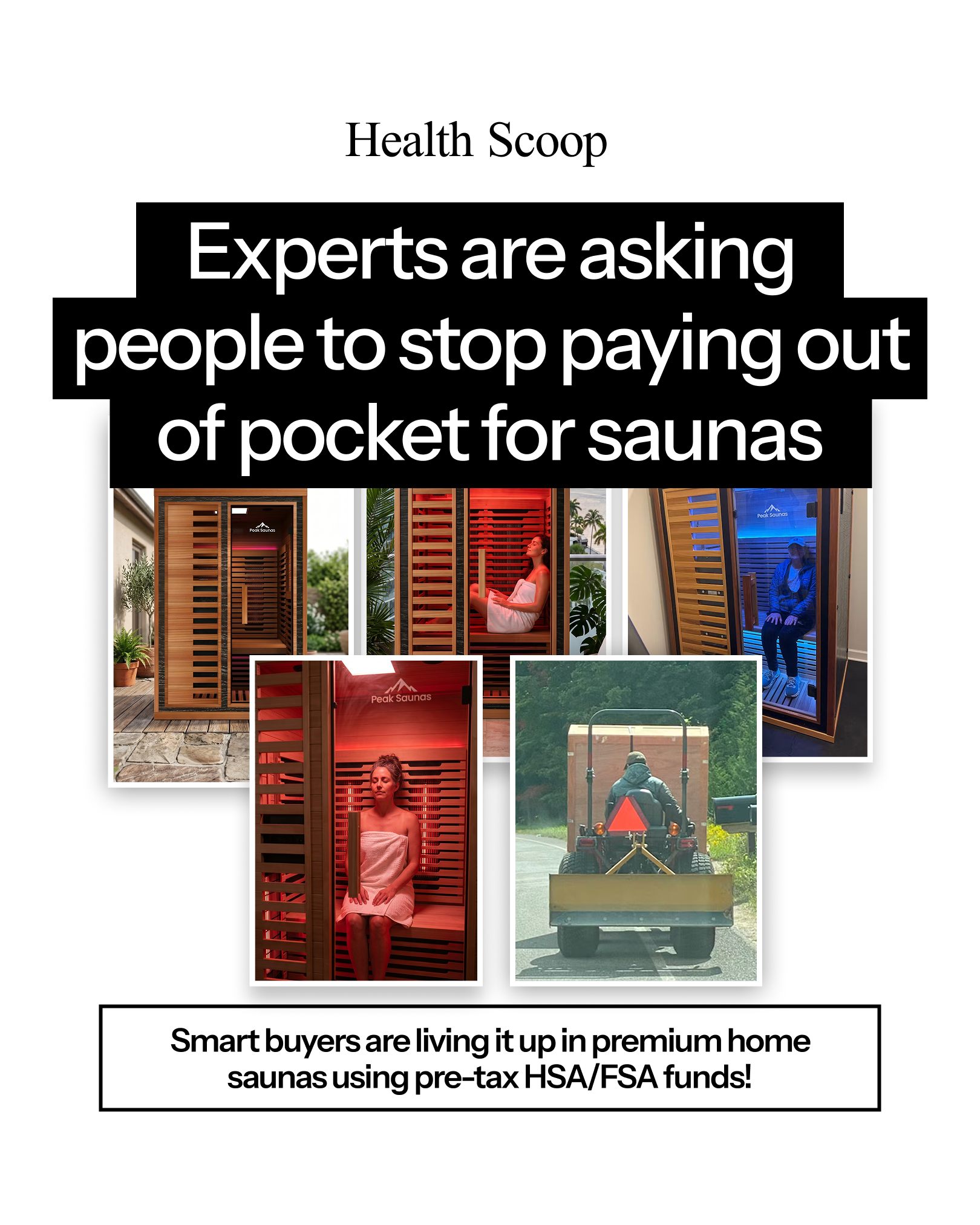 Peak Saunas Facebook ad