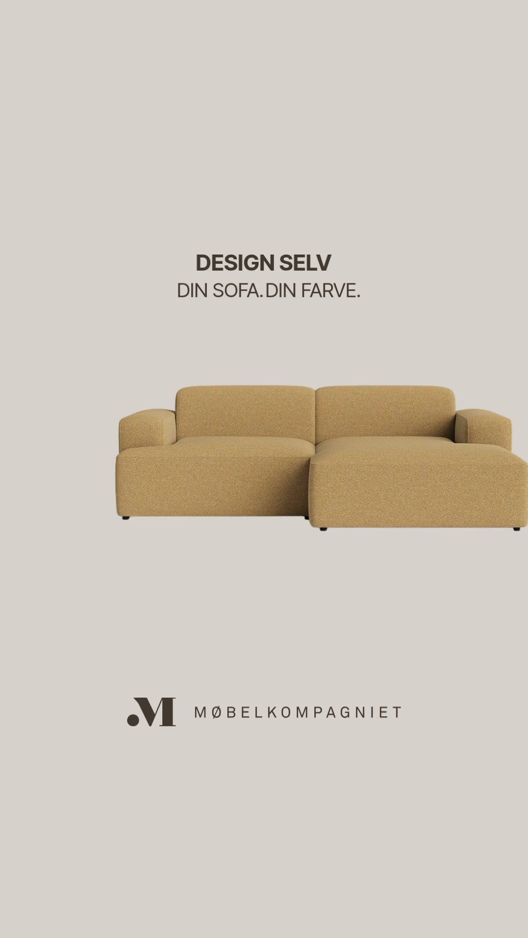 Møbelkompagniet Facebook ad: Design din egen sofa.