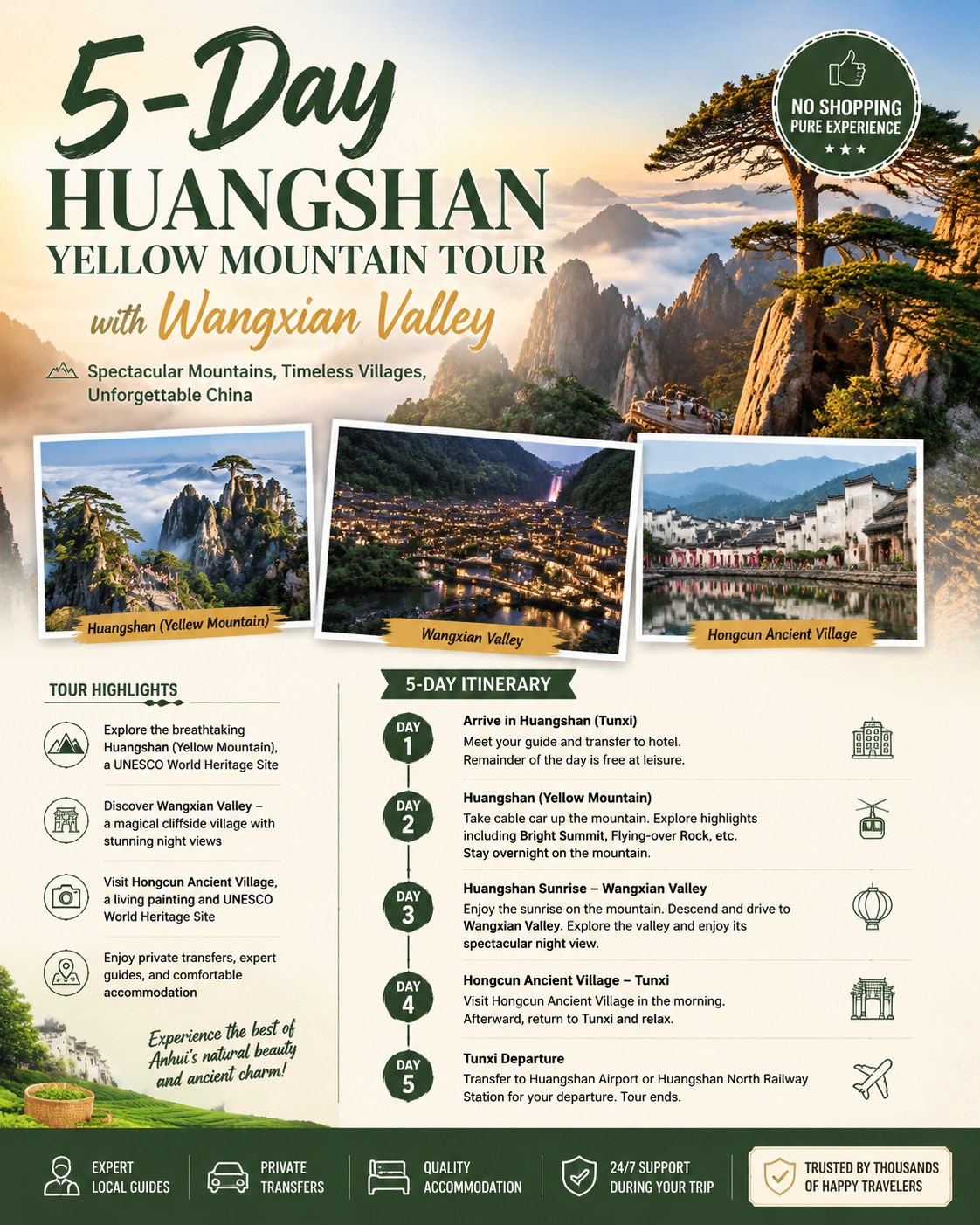 Yaso Trip Facebook ad: Huangshan & Wangxian Valley Escape, 5 Days of…