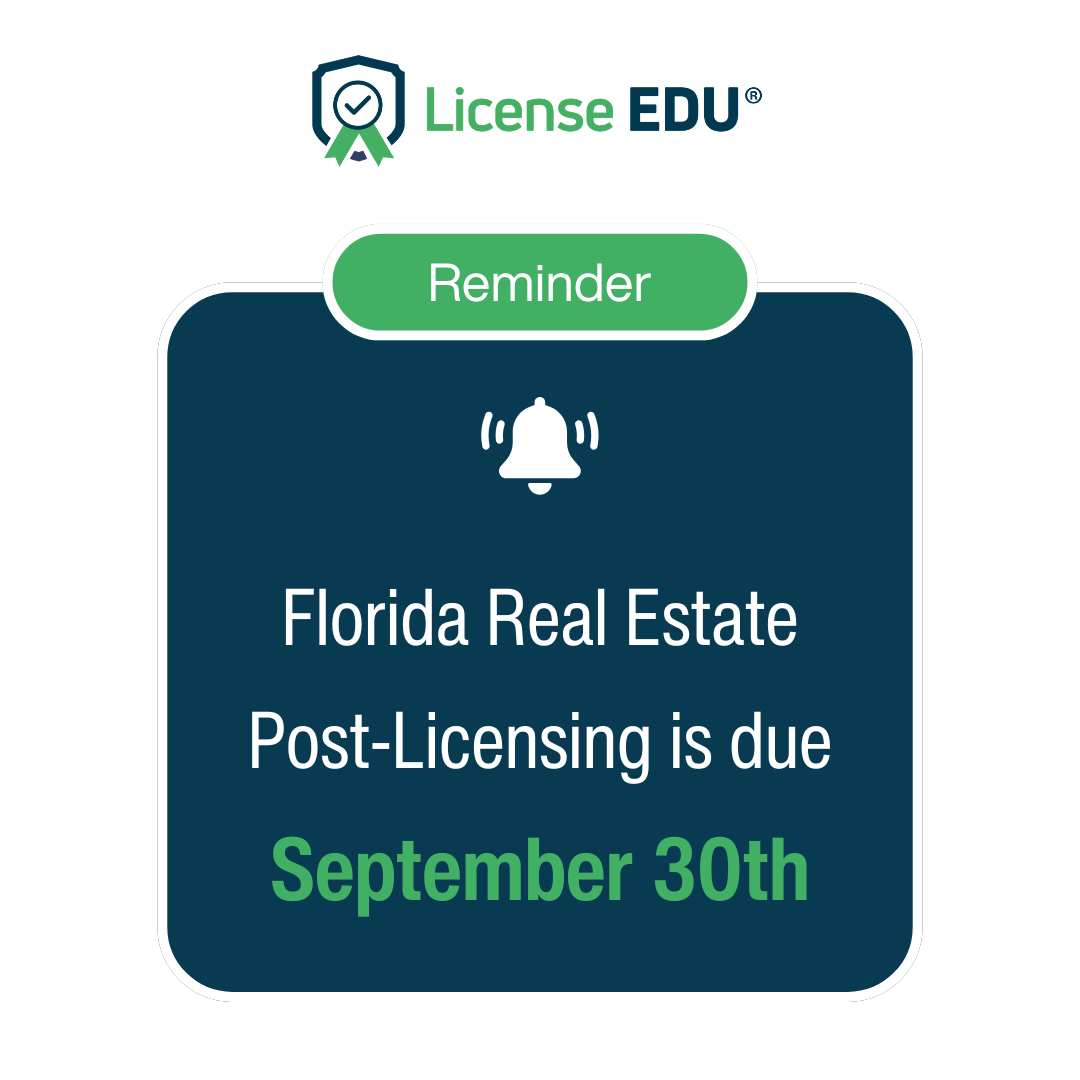 License EDU Facebook ad: Don't Miss the September 30 Deadline