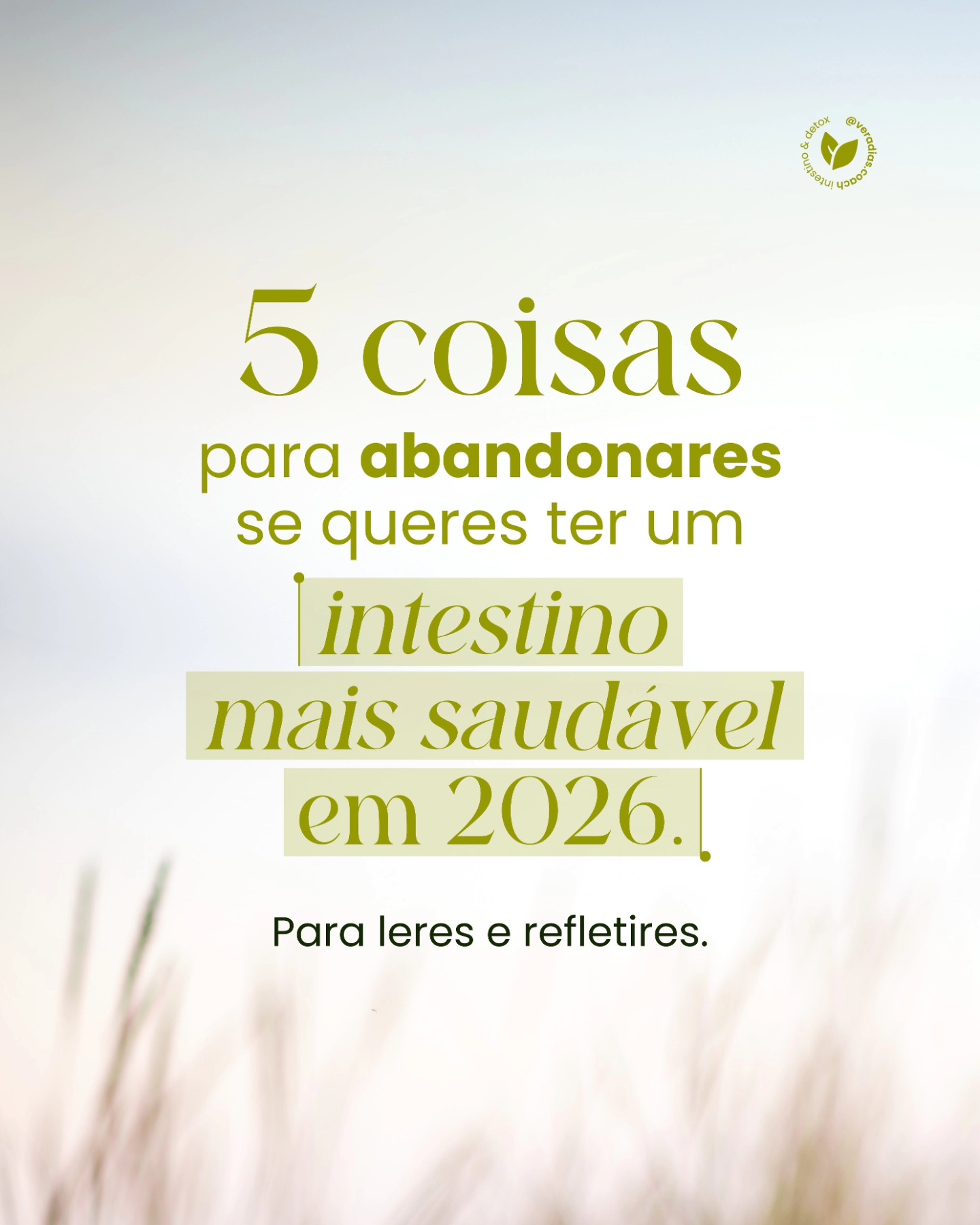 Vera Dias Health Coach Facebook ad: Escreve INTESTINO nos comentários, que eu vou enviar-te…