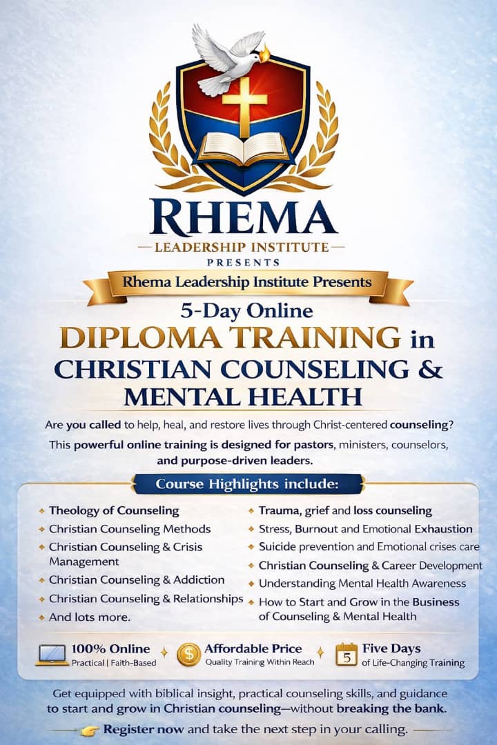 Rhema Leadership Institute Facebook ad from Feb 21, 2026