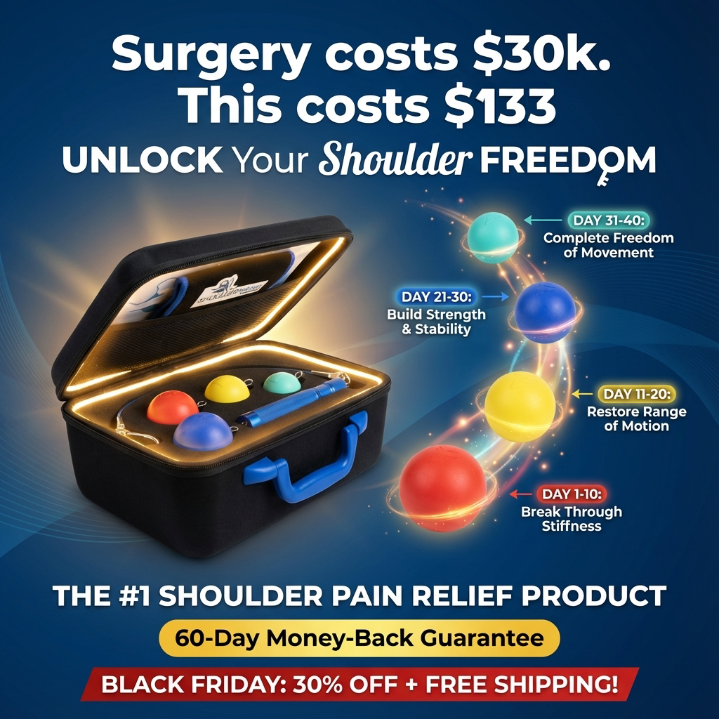 Shoulder Reliever Facebook ad: Regain Shoulder Strength, Mobility, and Pain-Free…