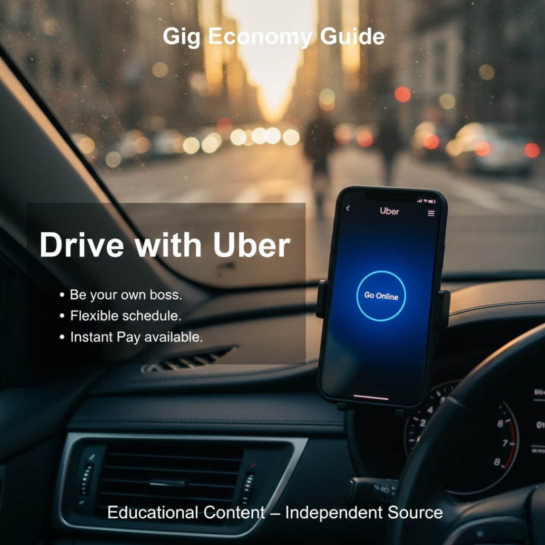 Total Job Facebook ad: Drive with Uber