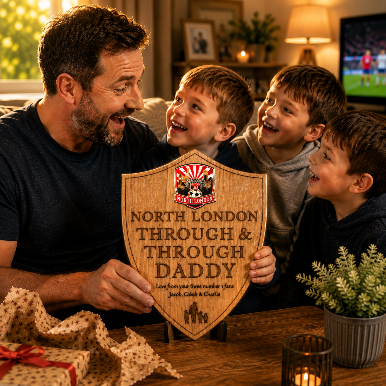Crafting Around Personalised Gifts Facebook ad: A Gift He'll Treasure Forever