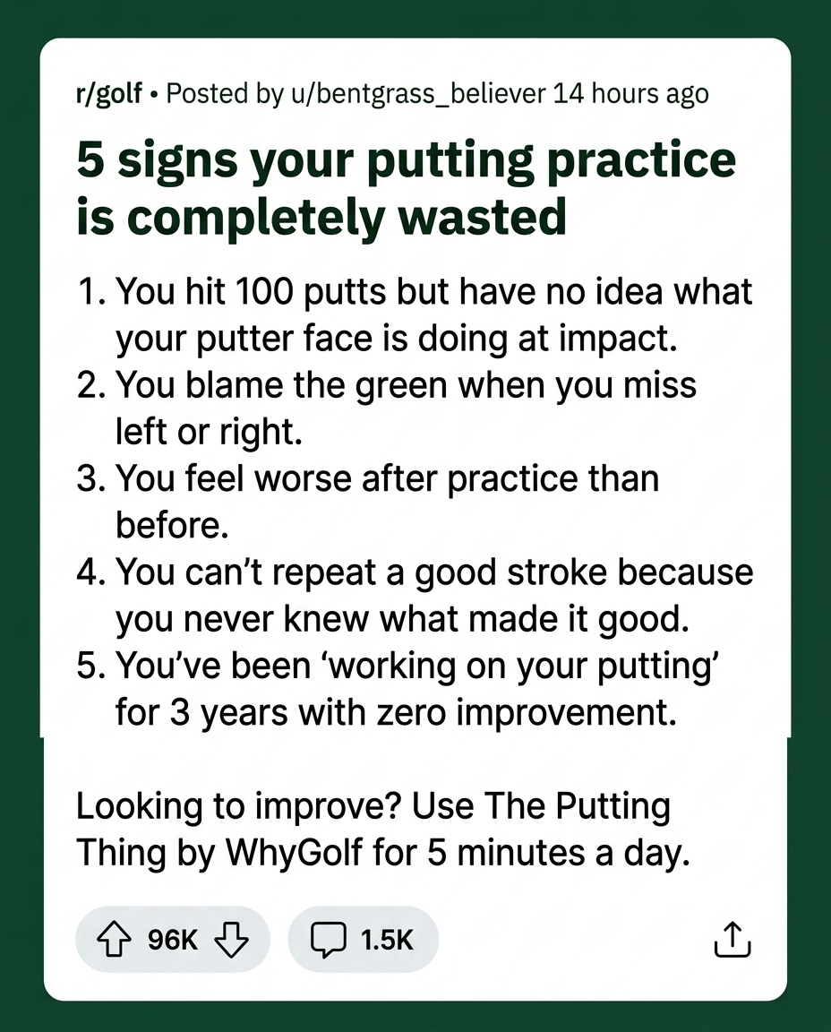 WhyGolf Facebook ad