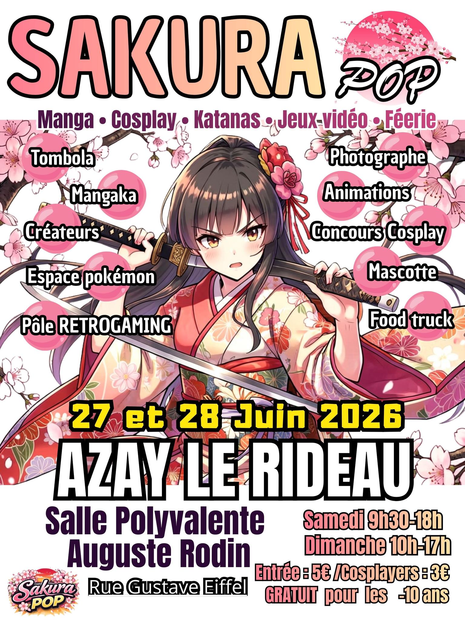 Sakura POP Facebook ad: LE SAKURA POP DÉBARQUE À AZAY-LE-RIDEAU!